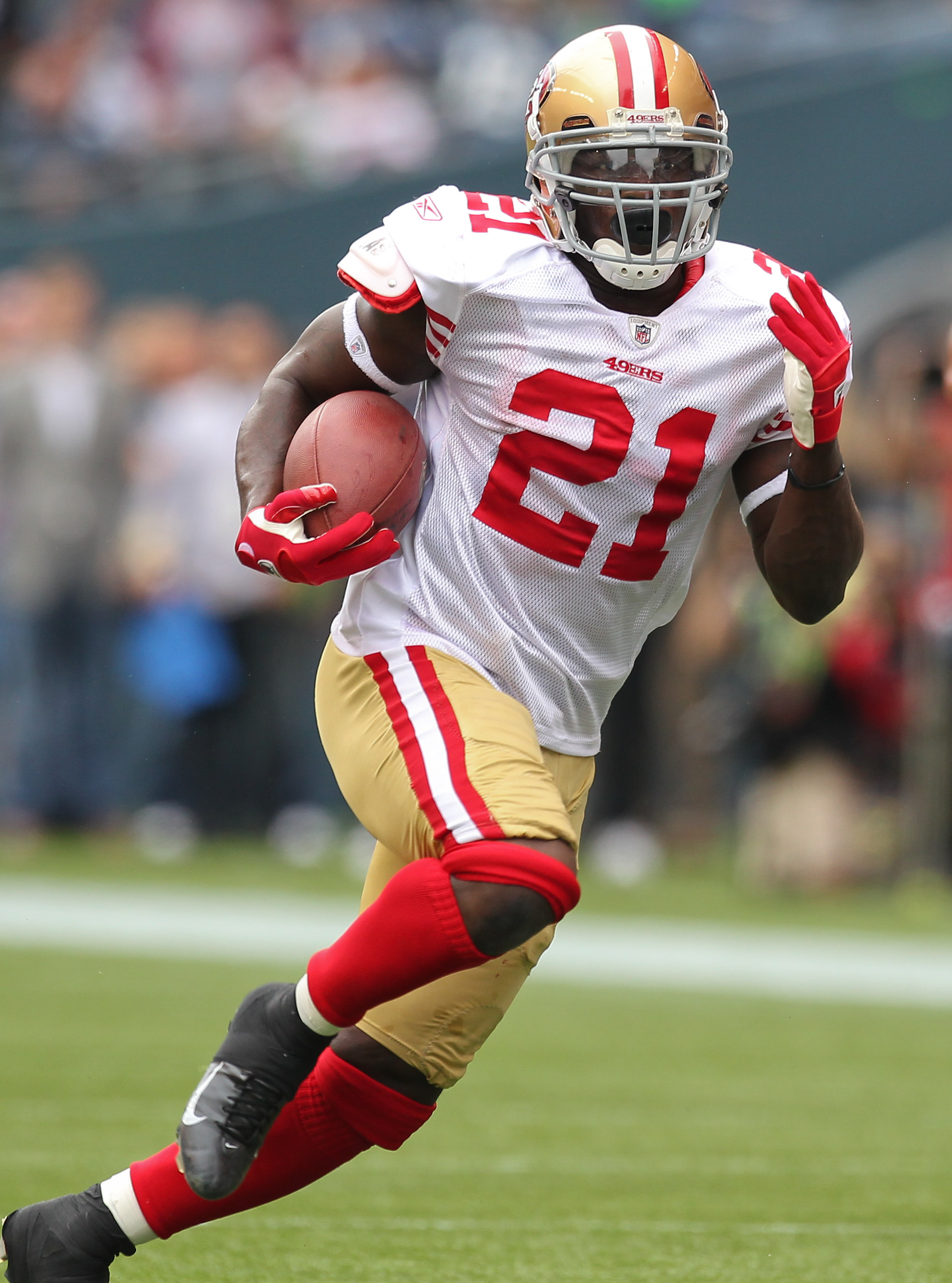 Arizona Cardinals wide receiver Anquan Boldin goes up for the ball for a  4th quarter touchdown over San Francisco Forty Niners Nate Clements during  their game at Monster Park in San Francisco