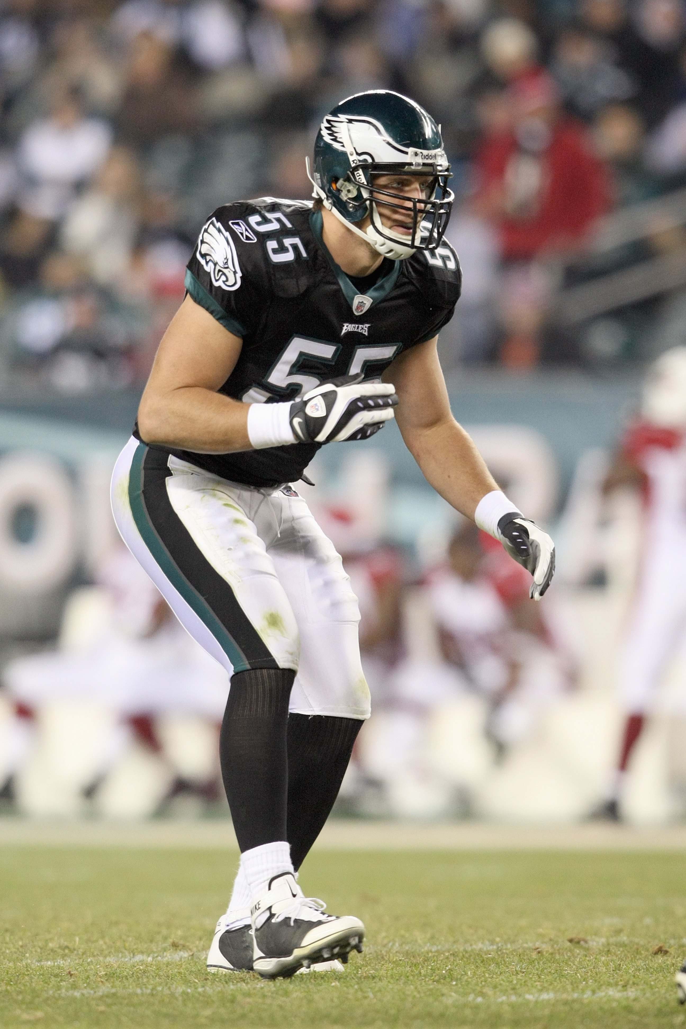 Philadelphia Eagles linebacker Stuart Bradley #55 during a