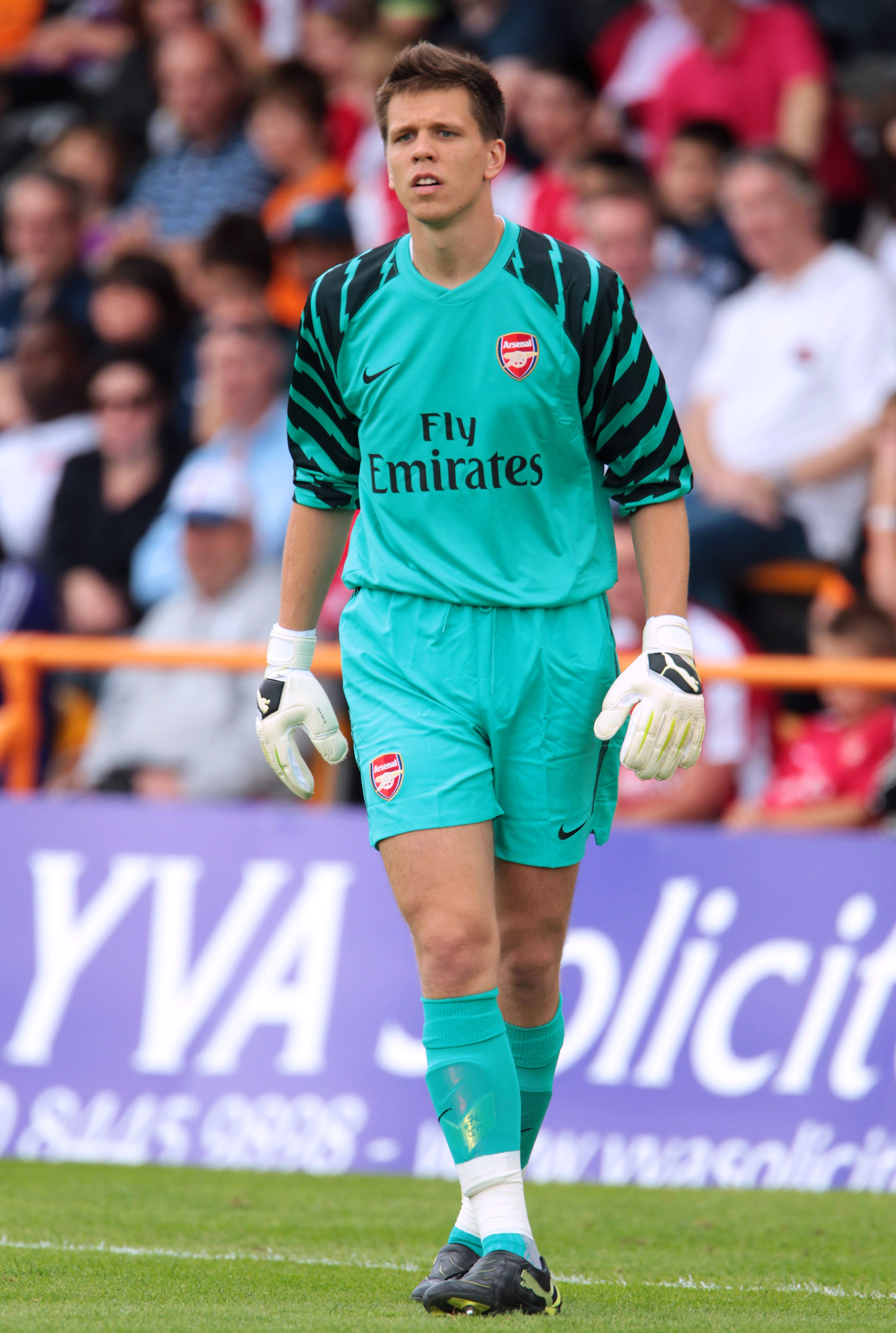 LONDON, ENGLAND - JULY 17:  Wojciech Szczesny of Arsenal looks on during the pre-season friendly match between Barnet and Arsenal at Underhill on July 17, 2010 in London, England.  (Photo by Phil Cole/Getty Images)
