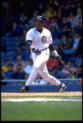 Cecil Fielder of the Detroit Tigers poses for a photo during photo