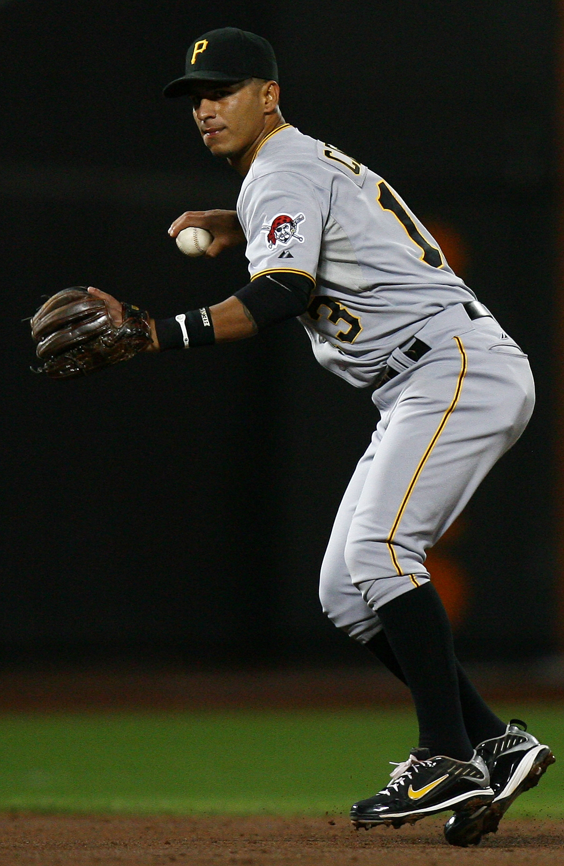 NEW YORK - SEPTEMBER 15:  Jose Tabata #31 of the Pittsburgh Pirates fields a ball against the New York Mets on September 15, 2010 at Citi Field in the Flushing neighborhood of the Queens borough of New York City.  (Photo by Andrew Burton/Getty Images)
