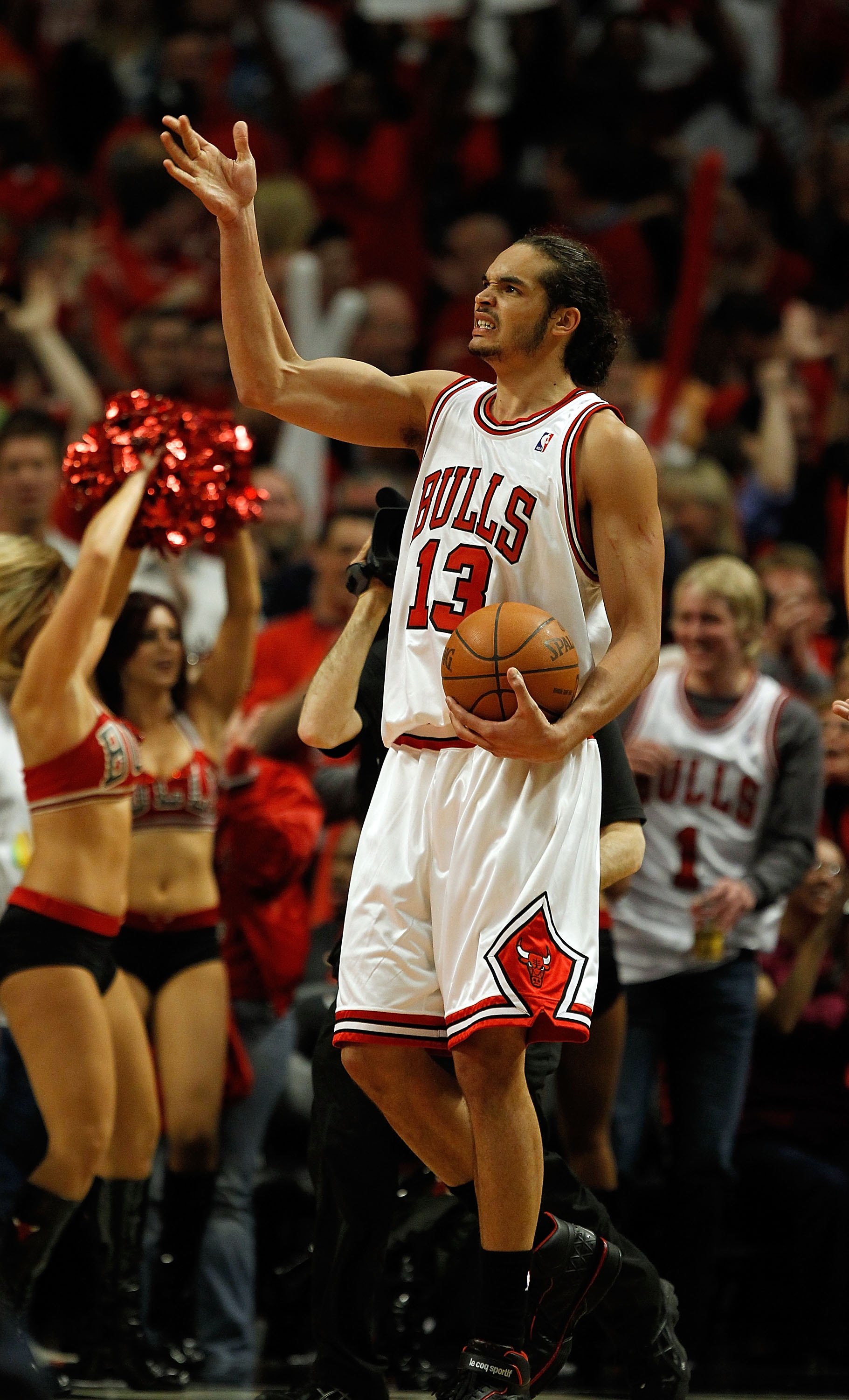 Joakim Noah blows a kiss to his adoring fans in Chicago.