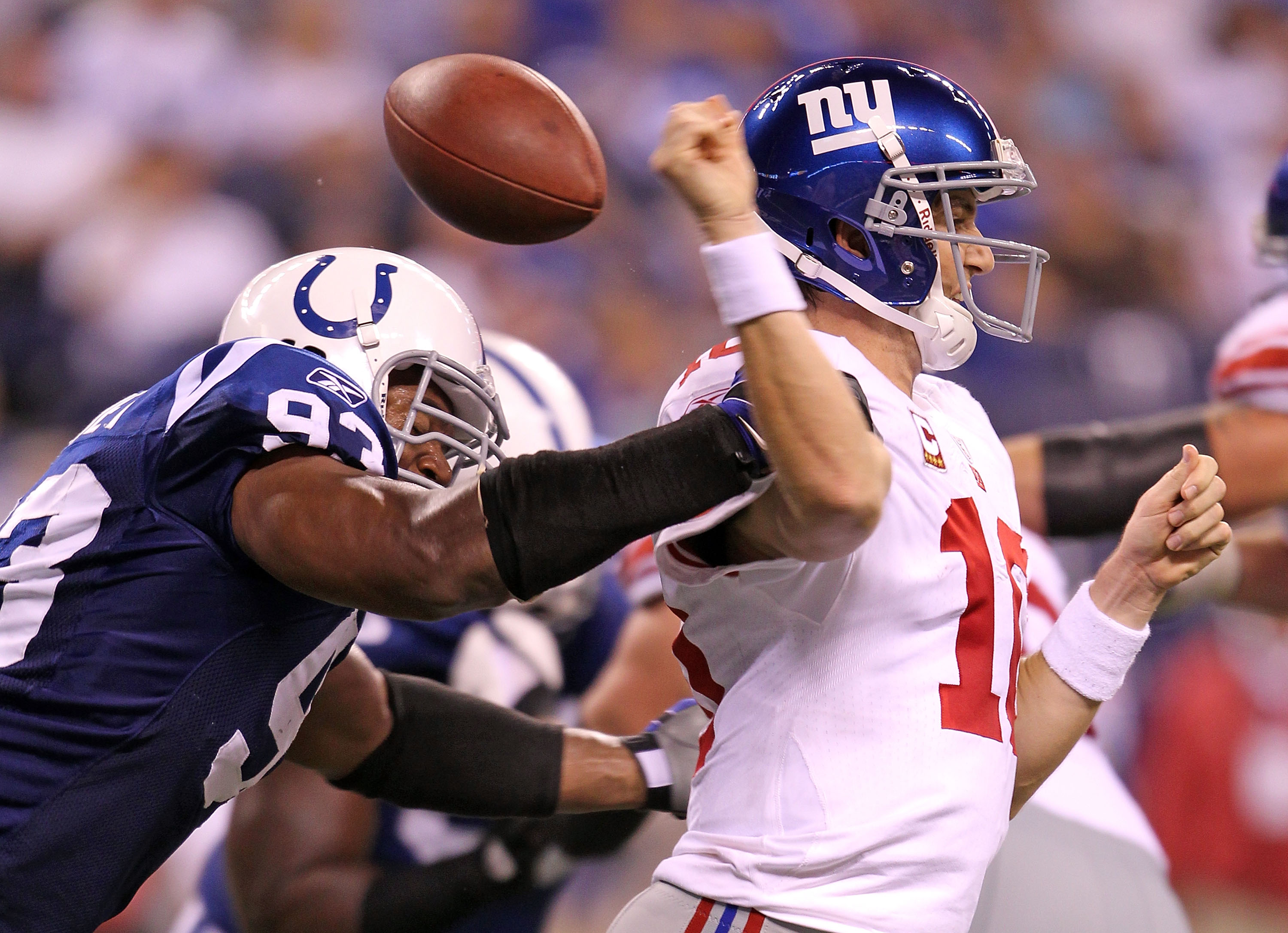 Trying to tackle Brandon Jacobs looks like the least fun thing to do.