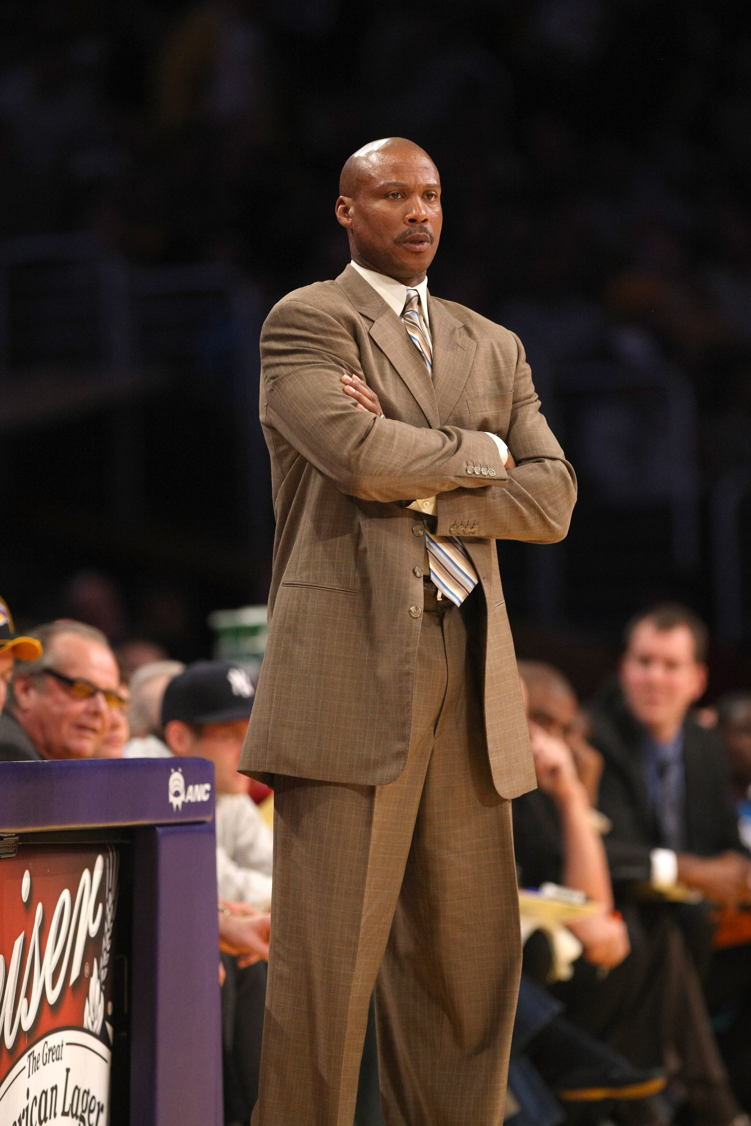 LOS ANGELES, CA - NOVEMBER 08:  Head coach Byron Scott of the New Orleans Hornets looks on during the game with the Los Angeles Lakers on November 8, 2009 at Staples Center in Los Angeles, California. The Lakers won 104-88.  NOTE TO USER: User expressly a