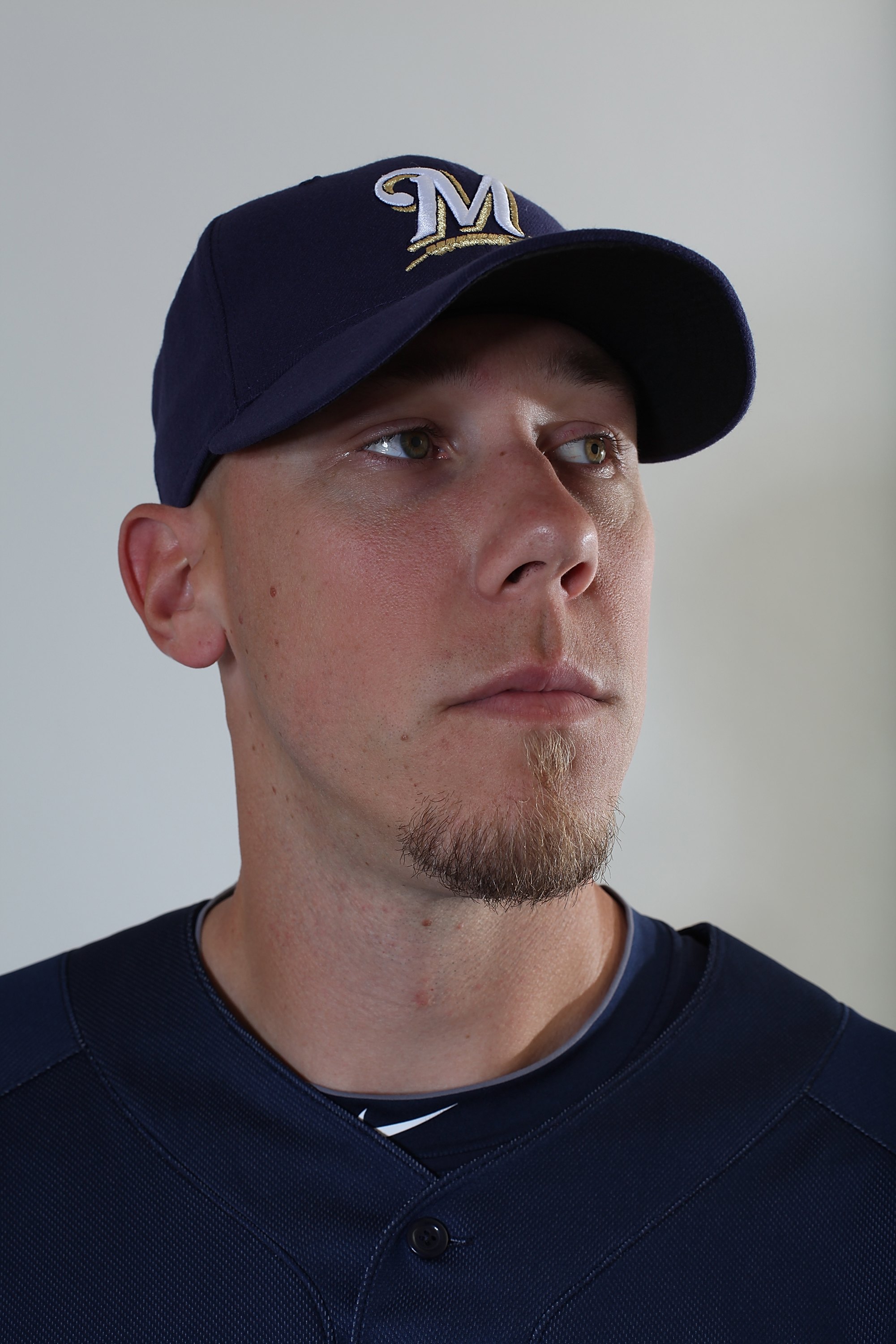 MARYVALE, AZ - MARCH 01:  Kameron Loe #73 poses for a portrait during the Milwaukee Brewers Photo Day at the Maryvale  Baseball Park on March 1, 2010 in Maryvale, Arizona.  (Photo by Jonathan Ferrey/Getty Images)