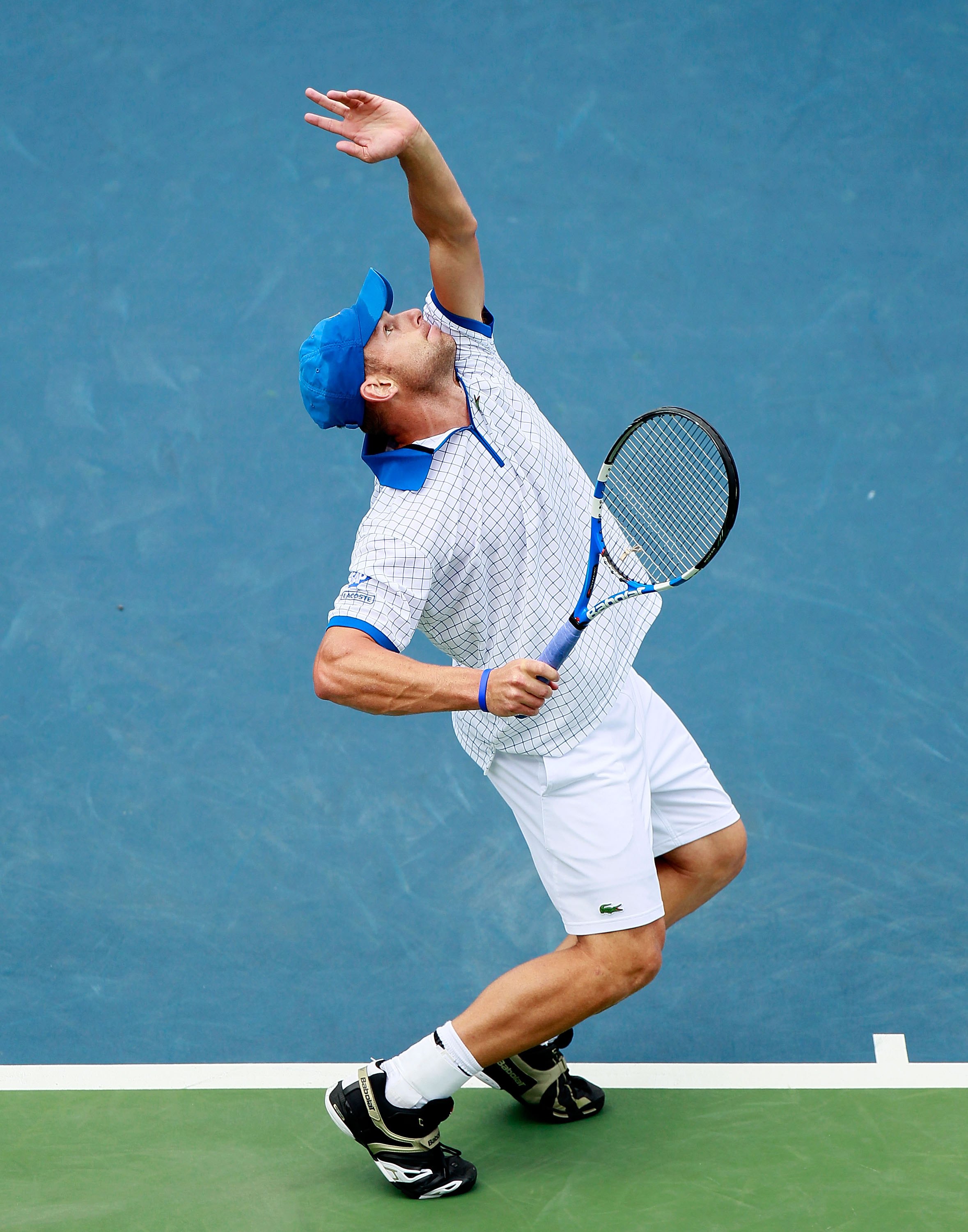 CINCINNATI - AUGUST 21:  Andy Roddick during the semifinals on Day 6 of the Western & Southern Financial Group Masters at the Lindner Family Tennis Center on August 21, 2010 in Cincinnati, Ohio.  (Photo by Kevin C. Cox/Getty Images)