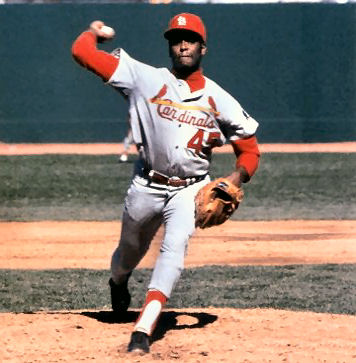 Bob Gibson Autographed St. Louis Cardinals 8x10 Photo #1 - Home Pitching