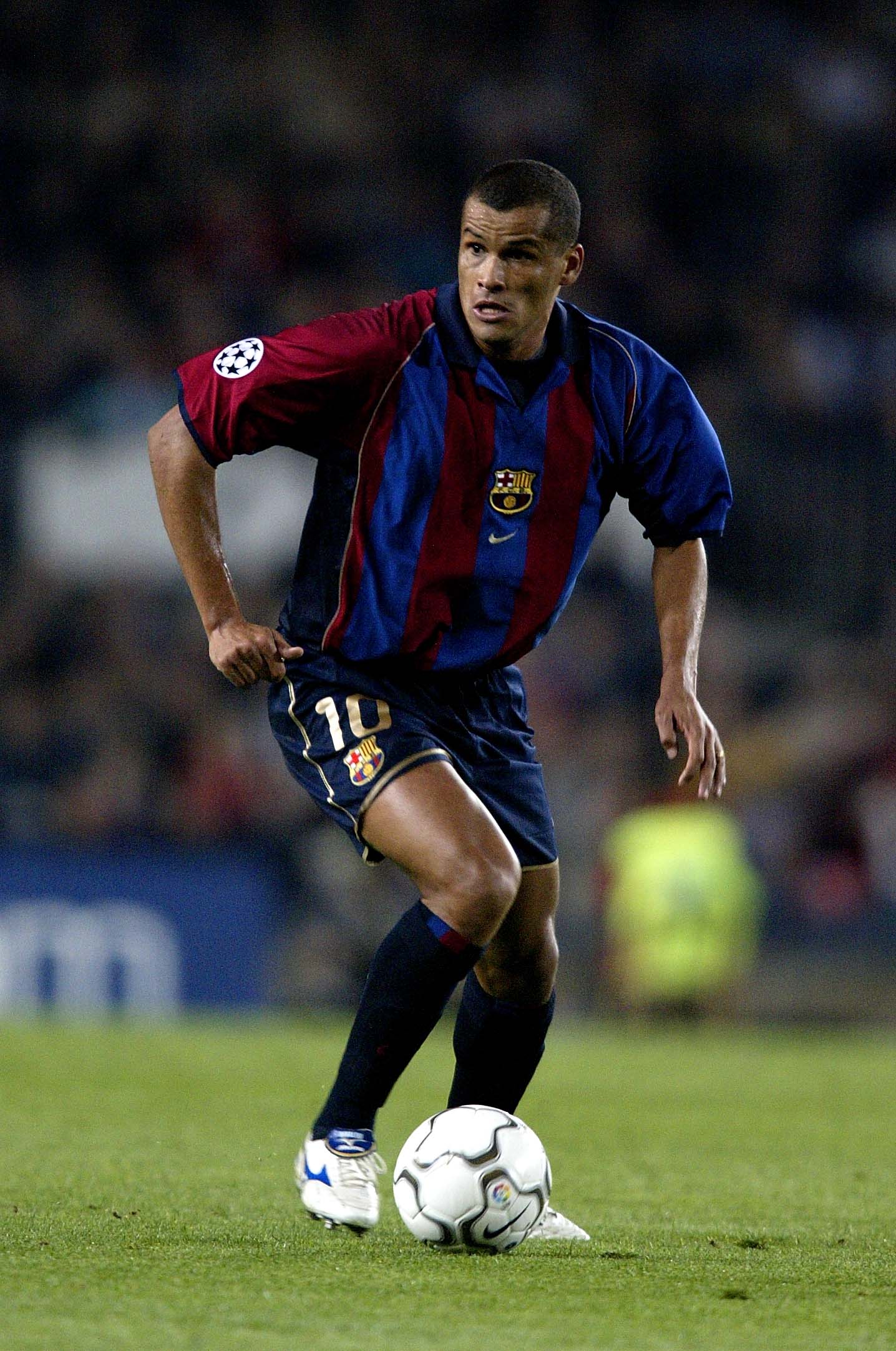 9 Apr 2002: Rivaldo of Barcelona in action during the Champions League quarter final, 2nd leg match between Barcelona and Panathinaikos at the Nou Camp Stadium, Barcelona, Spain. DIGITAL IMAGE Mandatory Credit: Gary M. Prior/Getty Images