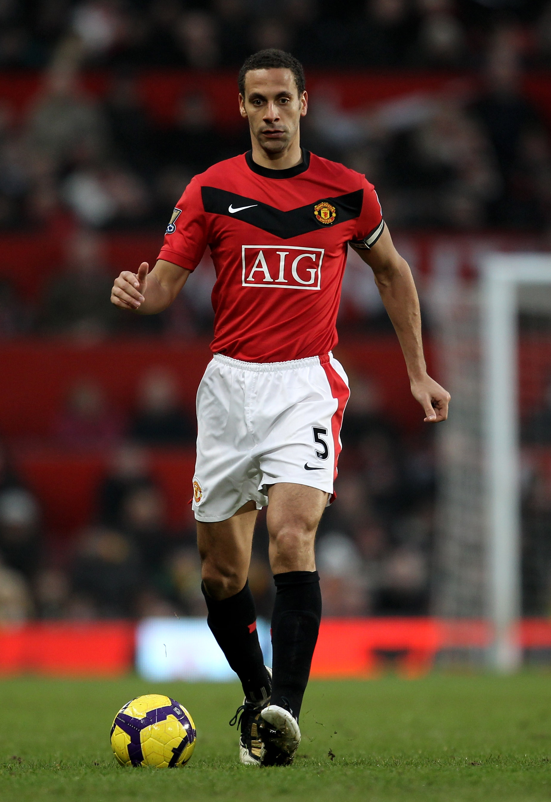 MANCHESTER, ENGLAND - JANUARY 23:  Rio Ferdinand of Manchester United in action during the Barclays Premier League match between Manchester United and Hull City at Old Trafford on January 23, 2010 in Manchester, England.  (Photo by Julian Finney/Getty Ima