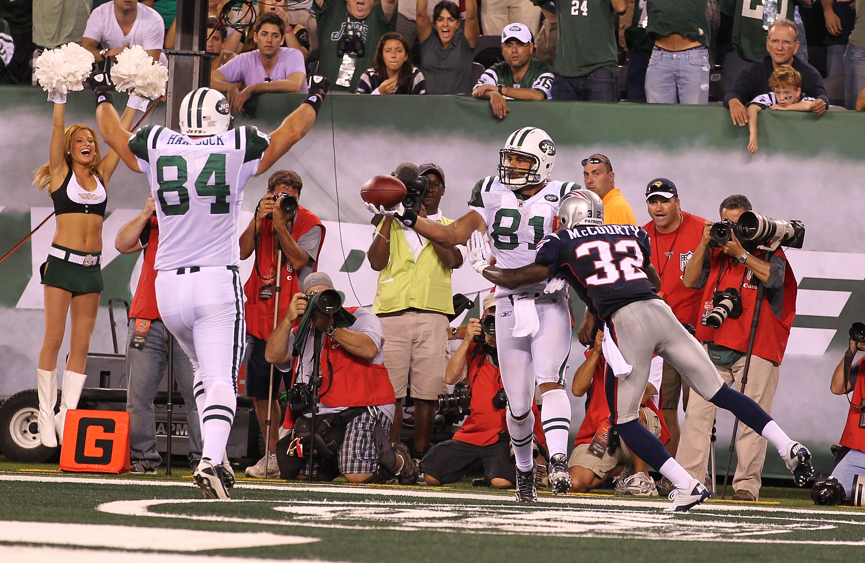 New England Patriots wide receiver Wes Welker (83) runs with the football  during of an NFL football game against the Miami Dolphins Monday Oct. 4,  2010 in Miami. (AP Photo Stock Photo - Alamy