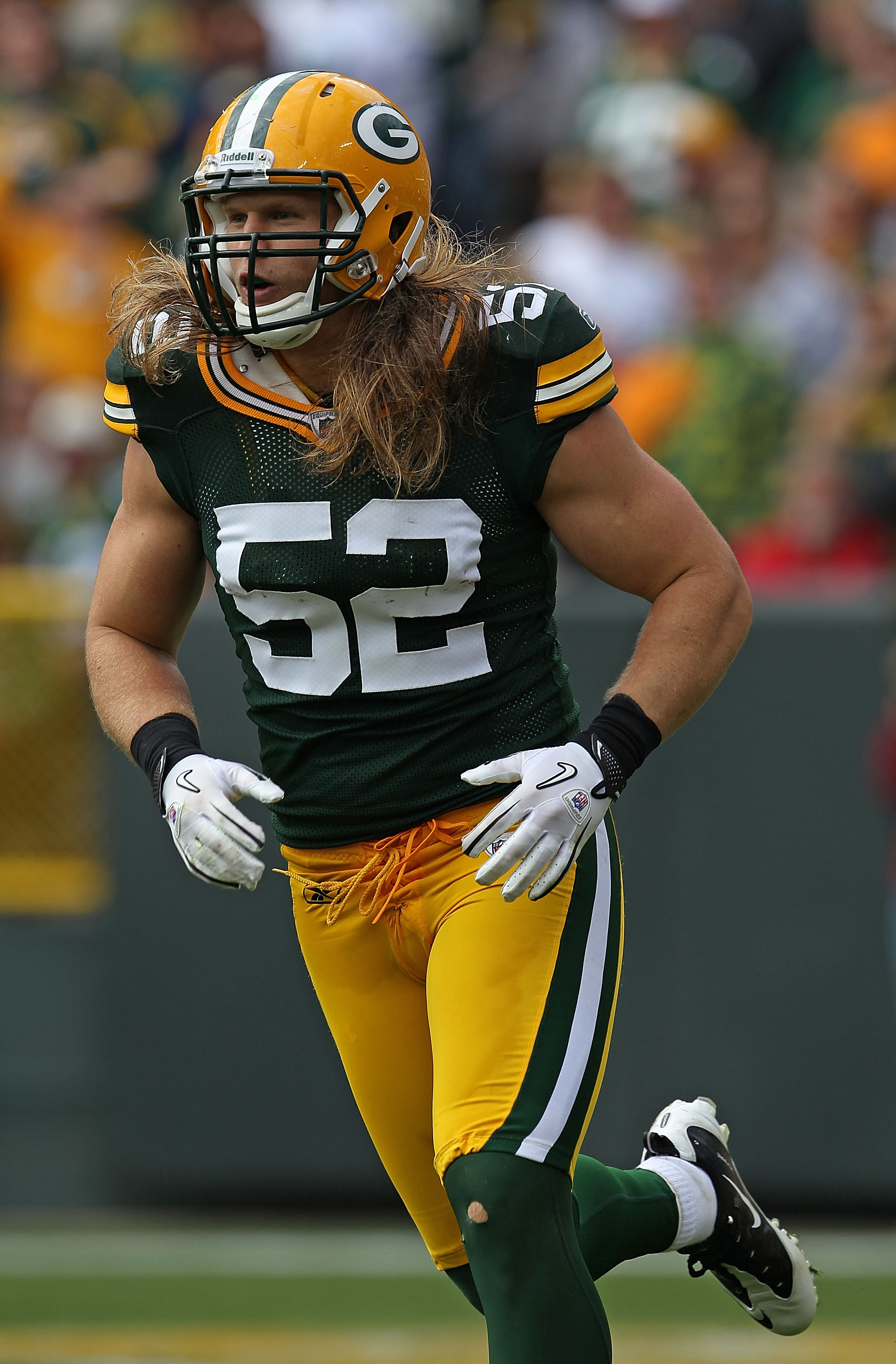 19 September 2010: Green Bay Packers linebacker Clay Matthews (R