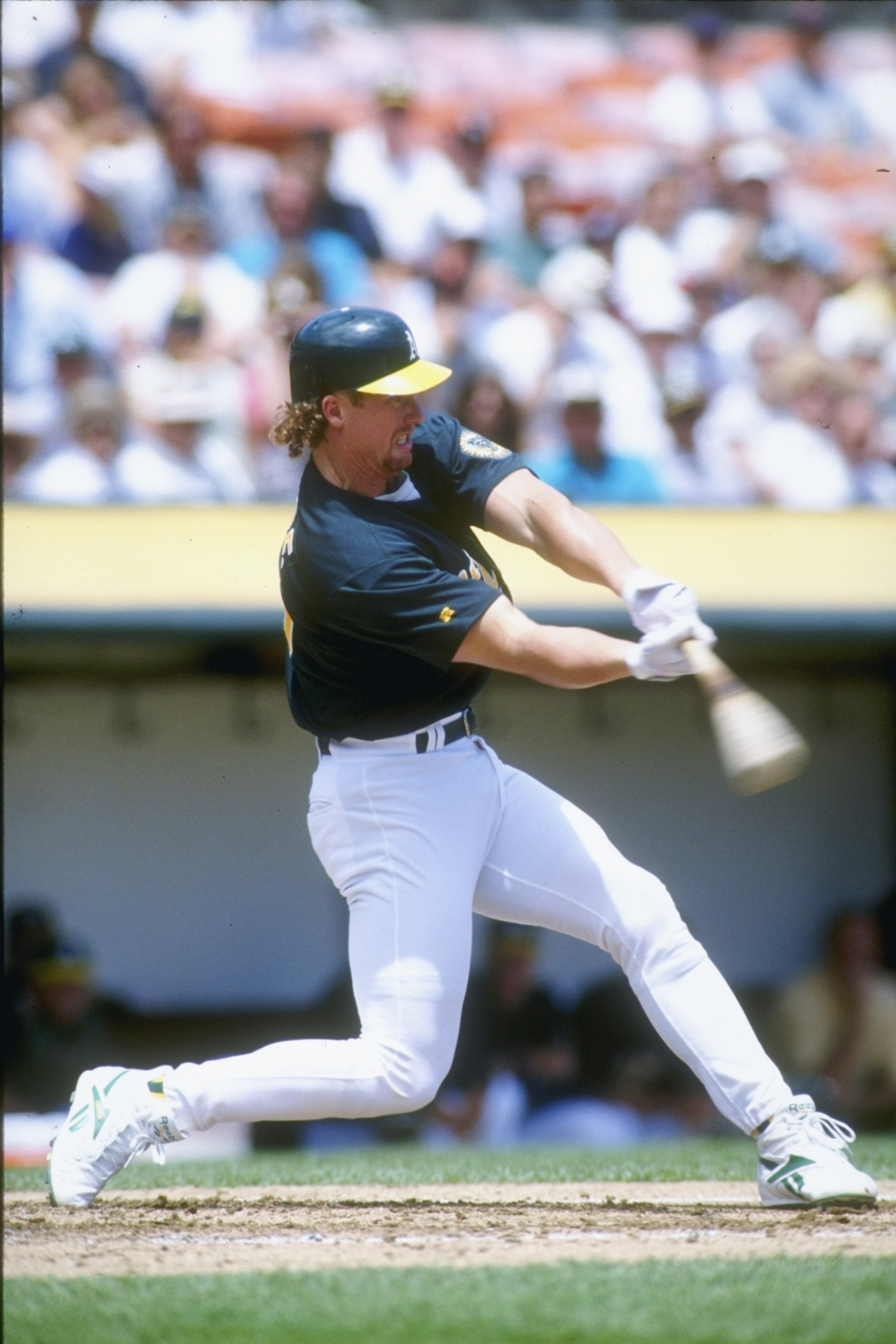 13 Jun 1995:  Mark McGwire of the Oakland Athletic''s swings the bat during their 7-6 loss to the Chicago White Sox at Oakland Coliseum in Oakland, California. Mandatory Credit: Otto Greule Jr.  /Allsport