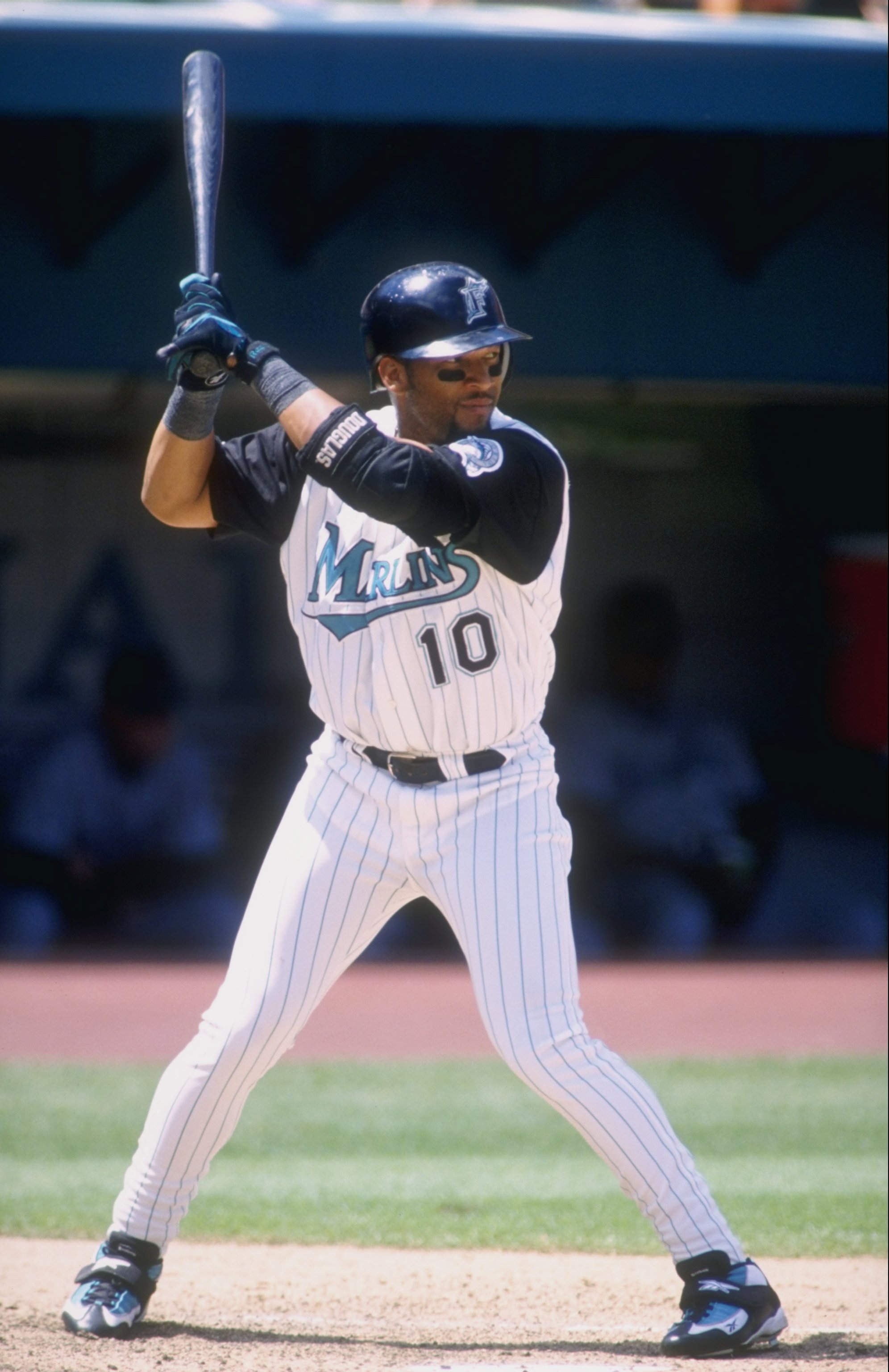 26 Apr 1998:  Outfielder Gary Sheffield of the Florida Marlins in action during a game against the Arizona Diamondbacks at the Pro Player Stadium in Miami, Florida. The Marlins defeated the Diamondbacks 12-6. Mandatory Credit: Scott Halleran  /Allsport