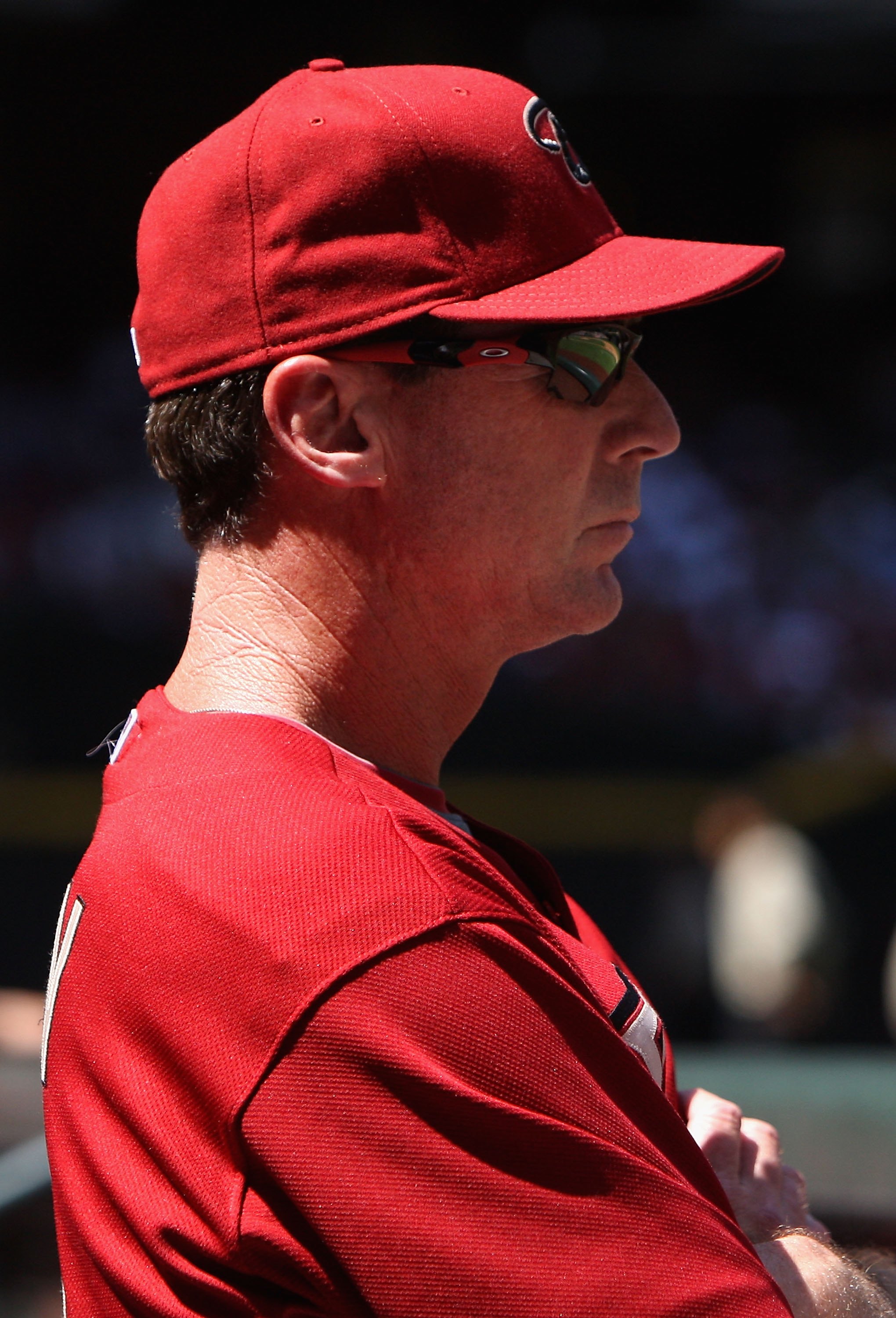 New York Mets manager Jerry Manuel looks on before facing the Colorado  Rockies in the first inning of a Major League baseball game in Denver on  Friday, June 20, 2008. (AP Photo/David