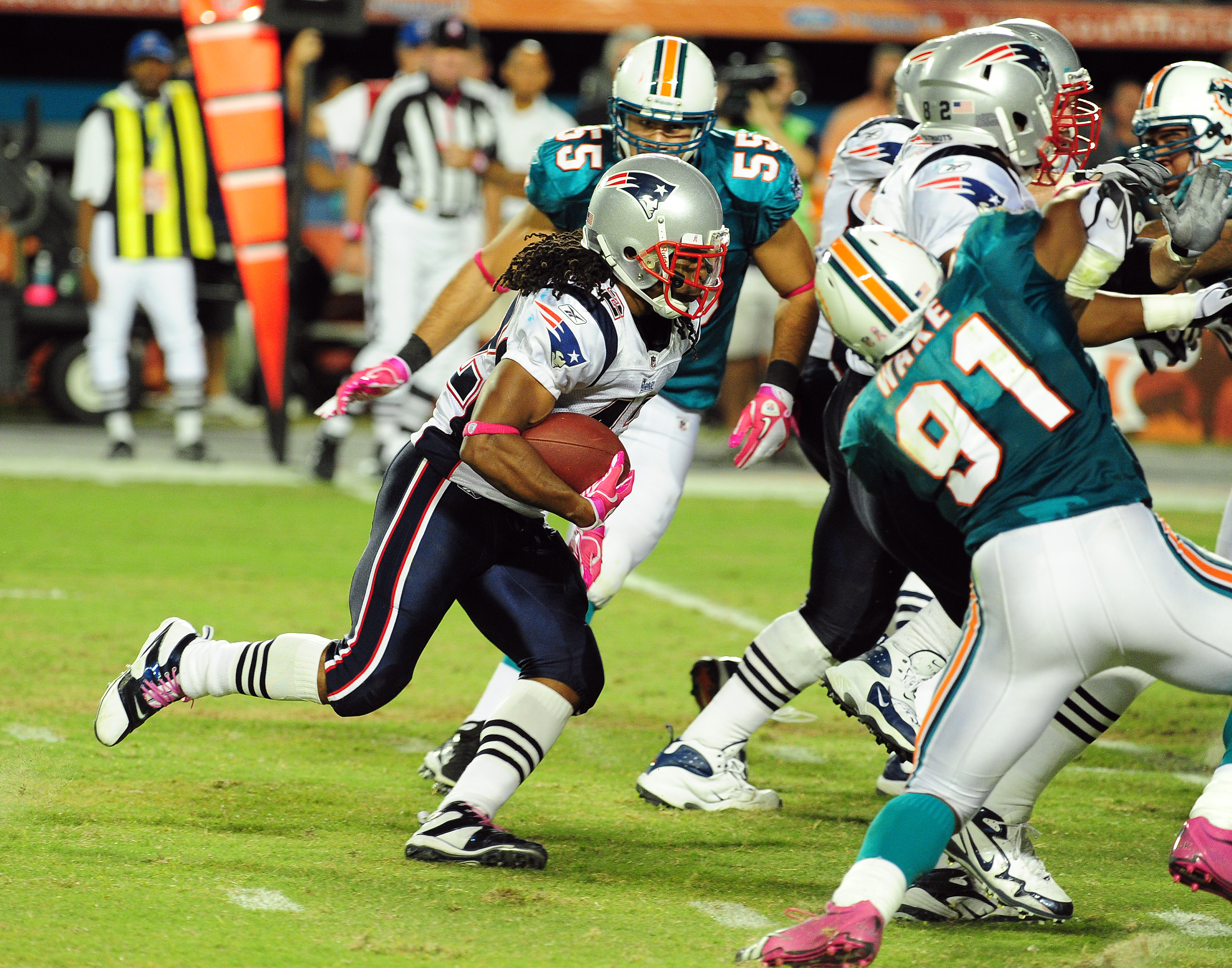 19 September 2010: New England Patriots safety Pat Chung (25