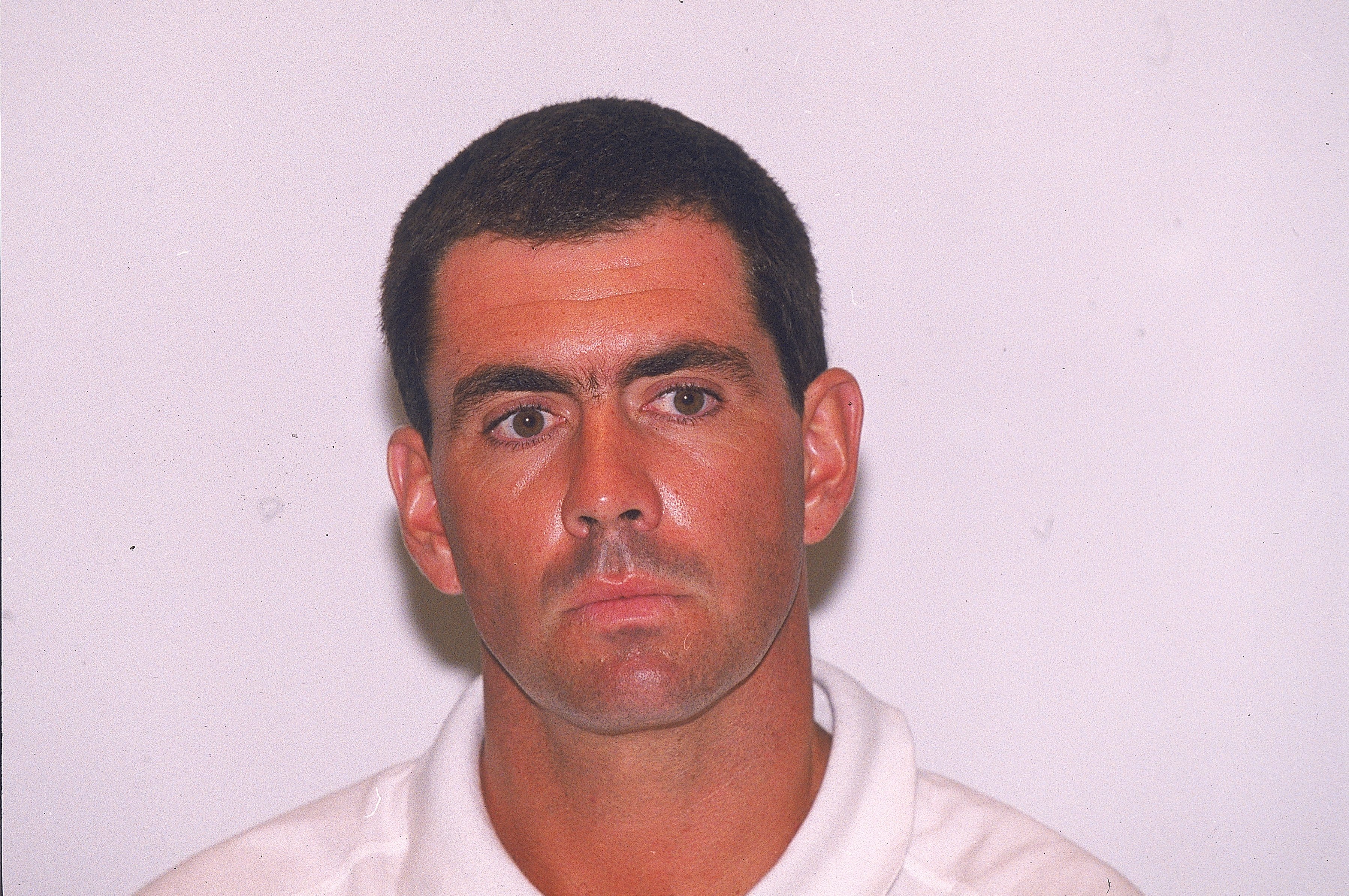 11 Apr 2000: Hansie Cronje faces the media during the Hansie Cronje Press Conference at the City Park Hospital, Capetown, South Africa. \ Photo by Tertius Pickard - Touchline \ Mandatory Credit: Touchline /Allsport