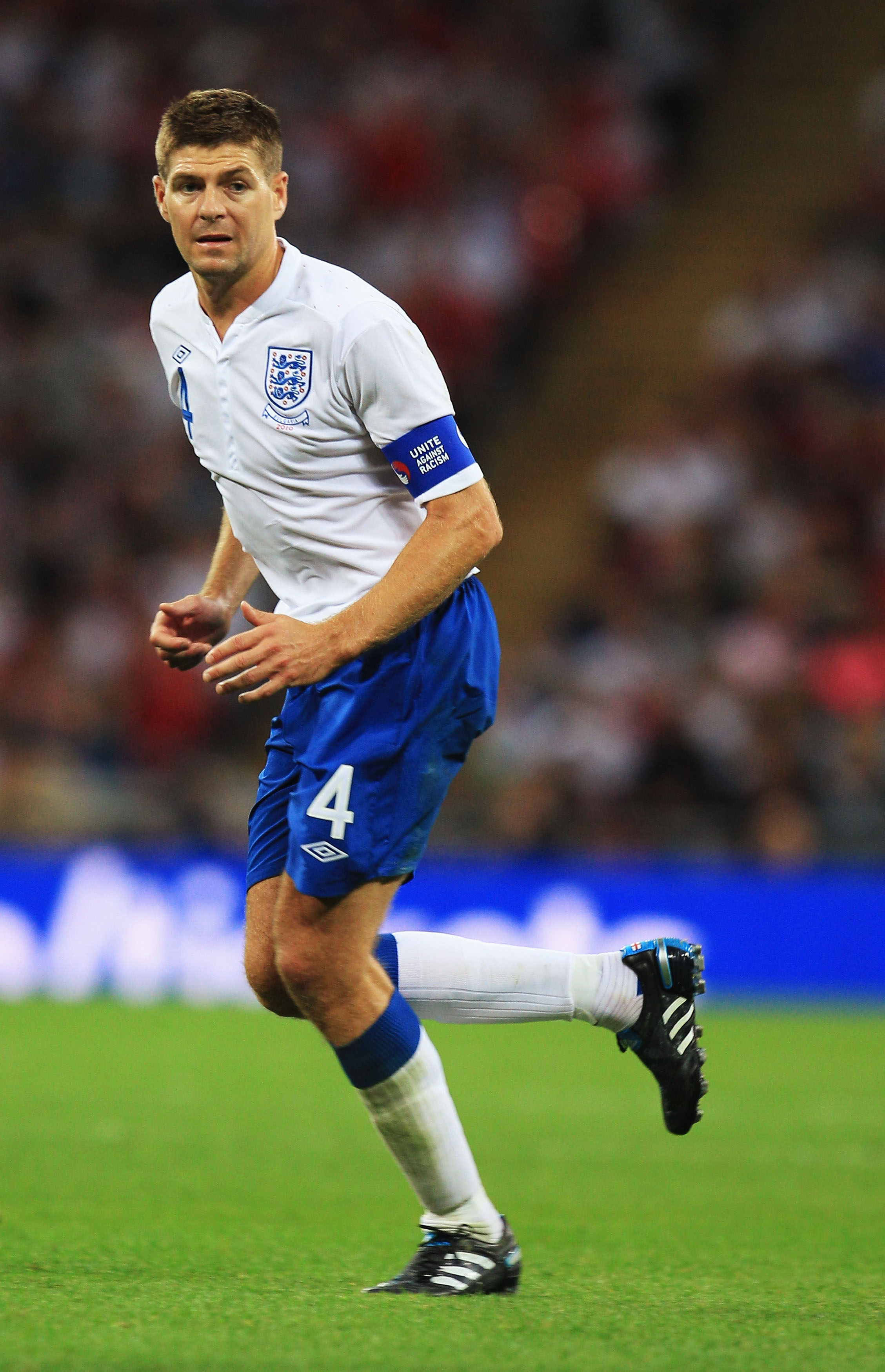 LONDON, ENGLAND - SEPTEMBER 03:  Steven Gerrard of England is seen during the UEFA EURO 2012 Group G Qualifying match between England and Bulgaria at Wembley Stadium on September 3, 2010 in London, England.  (Photo by Mark Thompson/Getty Images)