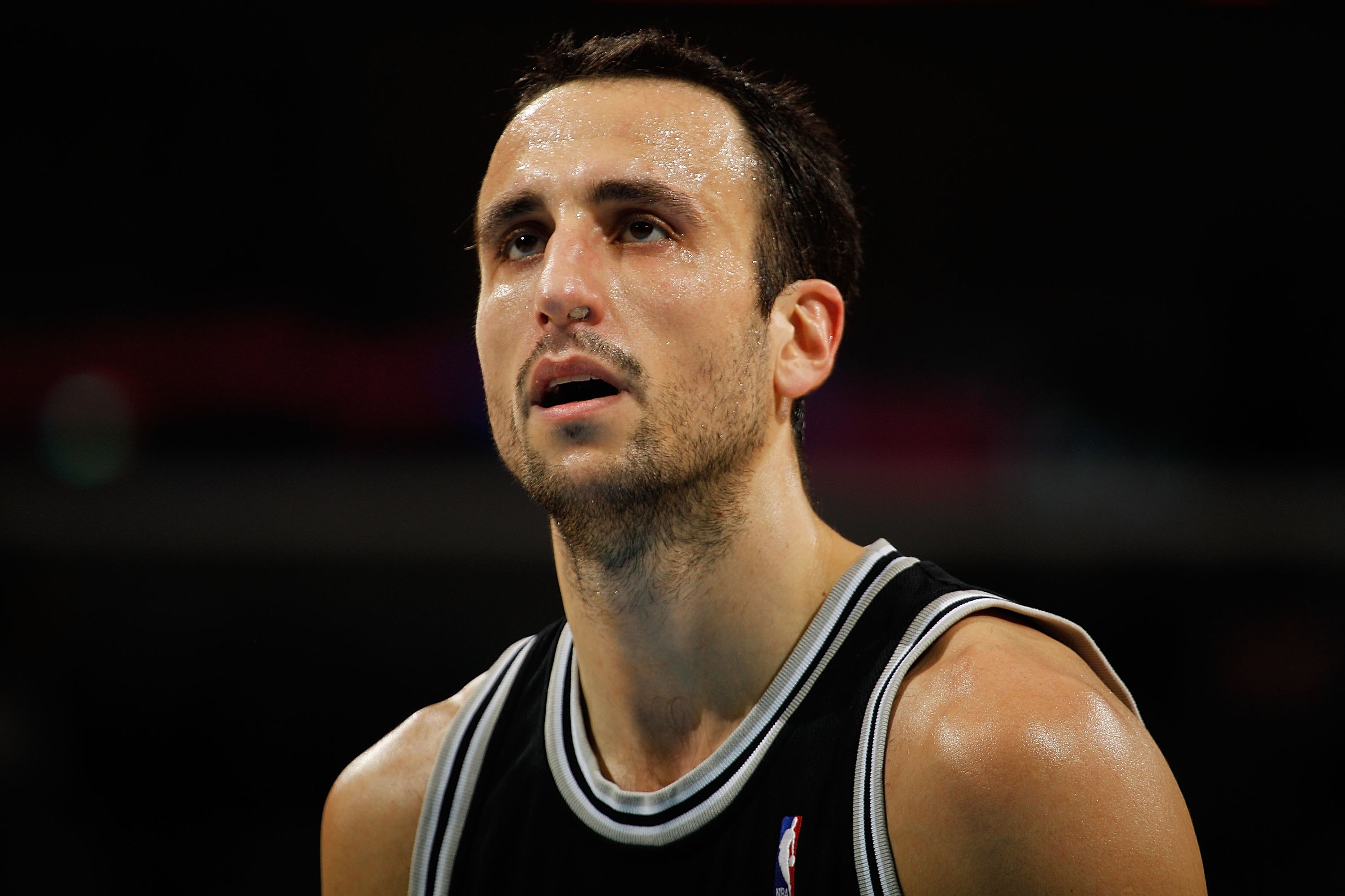 NEW ORLEANS - JANUARY 18:  Manu Ginobili #20 of the San Antonio Spurs during the game against the New Orleans Hornets at New Orleans Arena on January 18, 2010 in New Orleans, Louisiana.   NOTE TO USER: User expressly acknowledges and agrees that, by downl