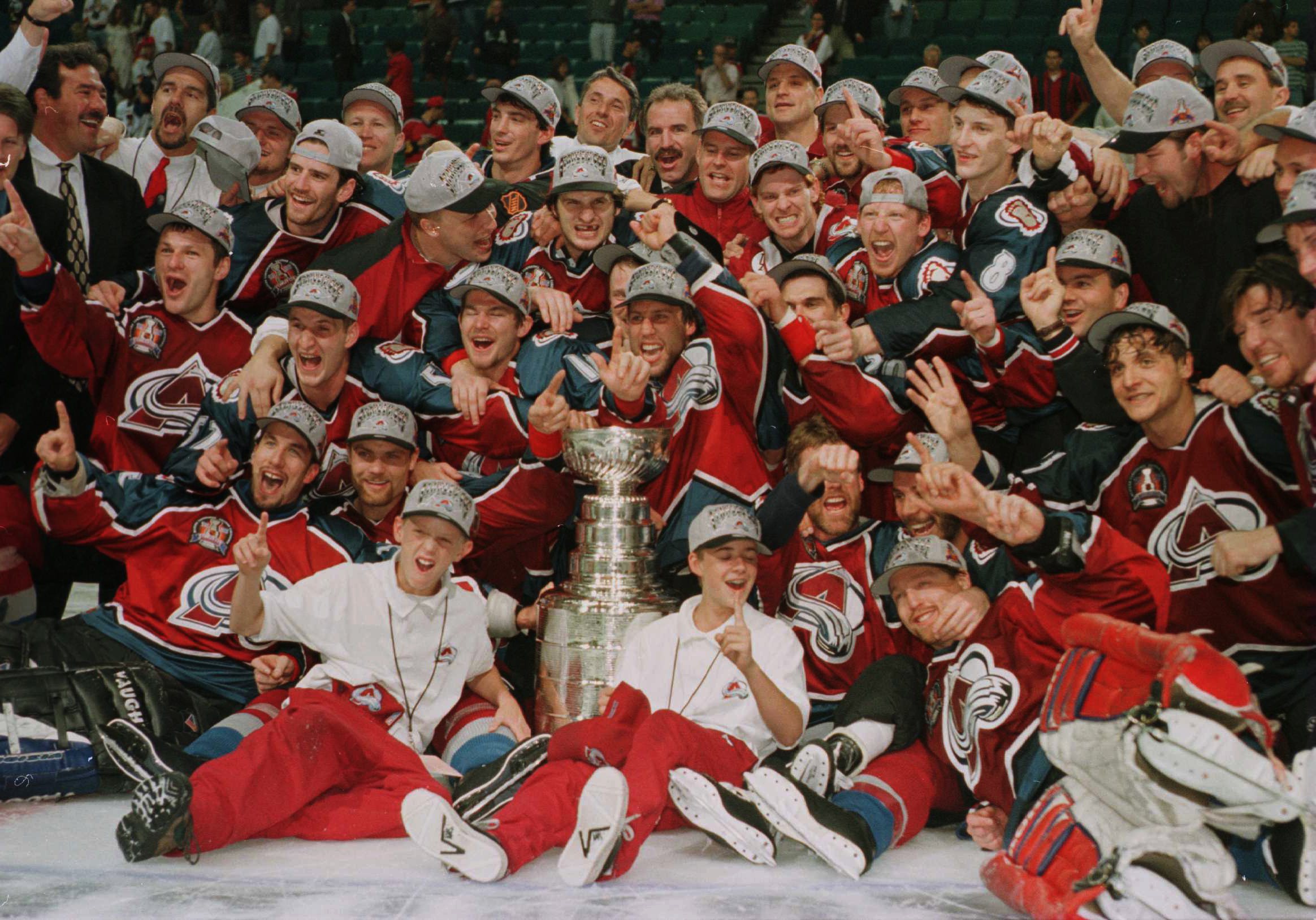 Joe Sakic & Patrick Roy 1996 Stanley Cup Champions