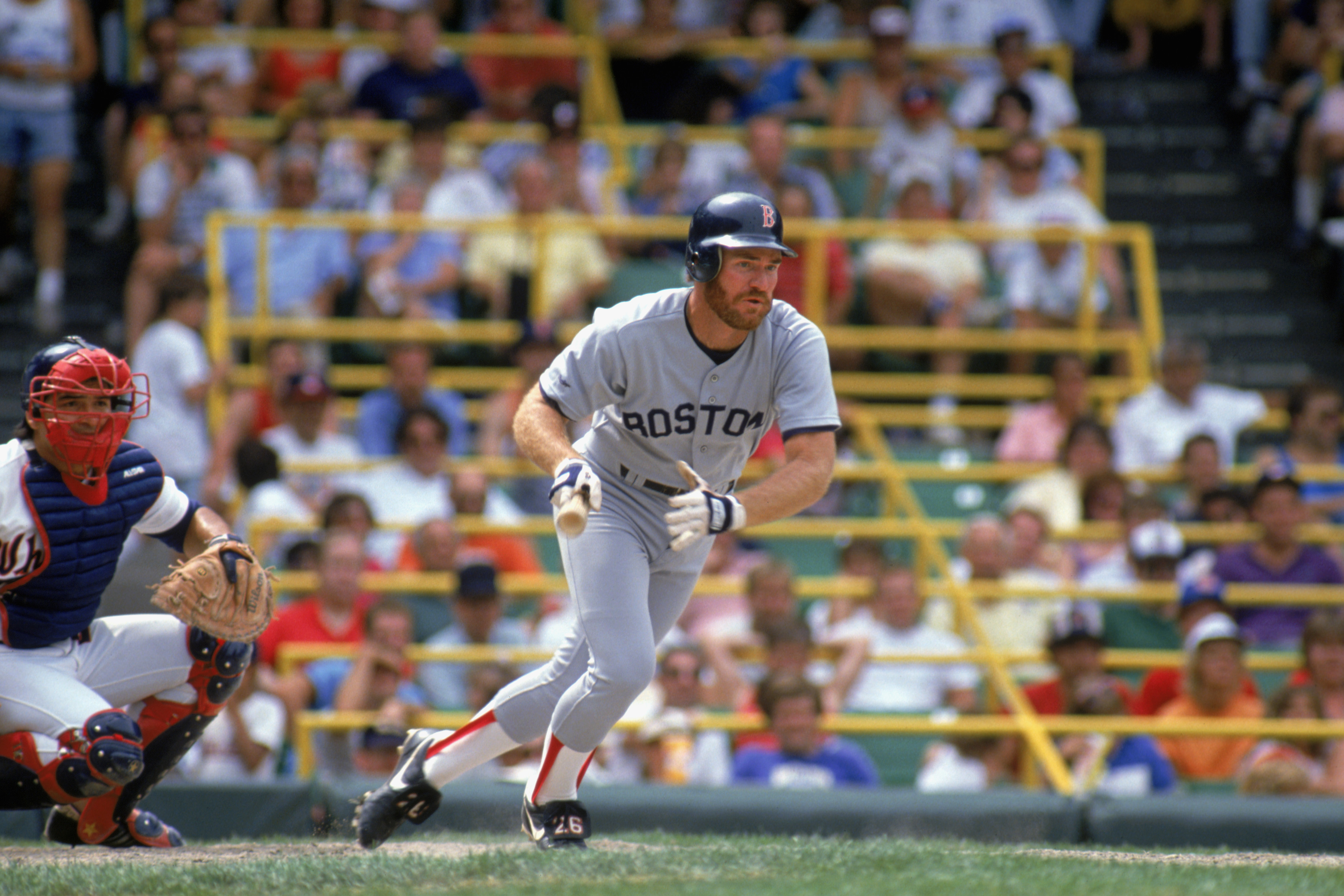 Wade Boggs leaves his natural environment: The batter's box.