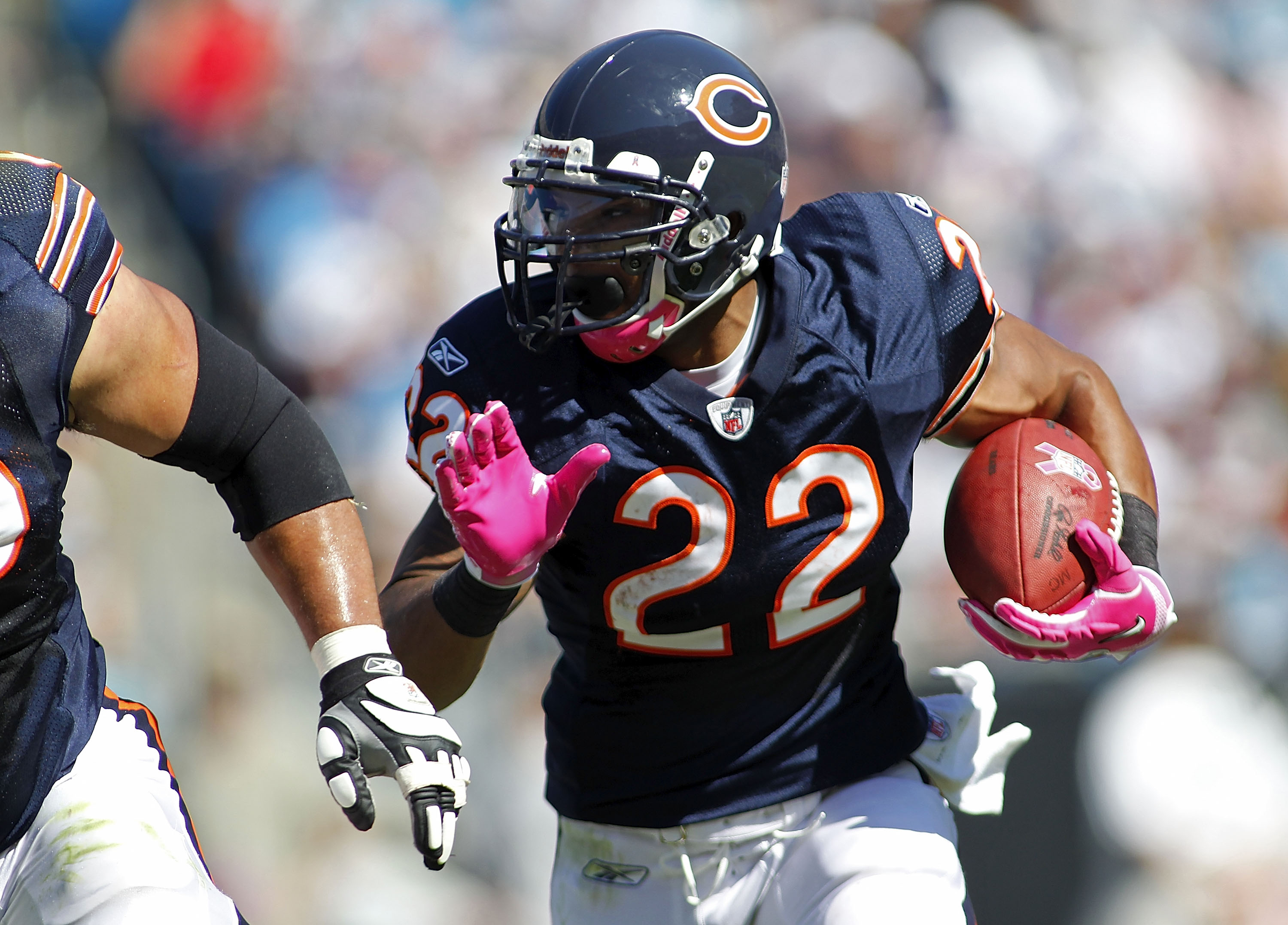 RB Matt Forte, #22 Chicago Bears, is tackled during the NFL