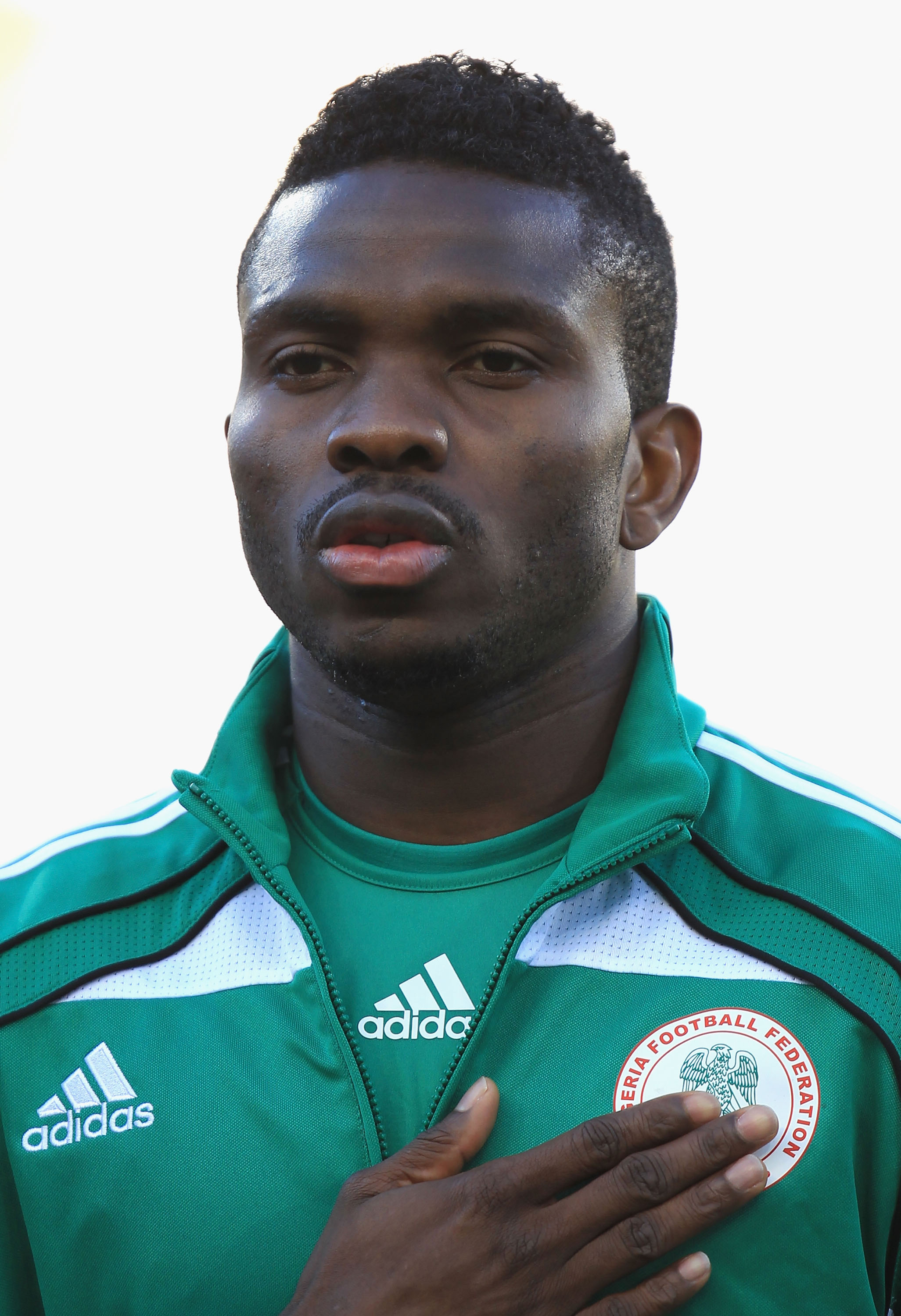 BLOEMFONTEIN, SOUTH AFRICA - JUNE 17:  Joseph Yobo of Nigeria ahead of the 2010 FIFA World Cup South Africa Group B match between Greece and Nigeria at the Free State Stadium on June 17, 2010 in Mangaung/Bloemfontein, South Africa.  (Photo by Martin Rose/