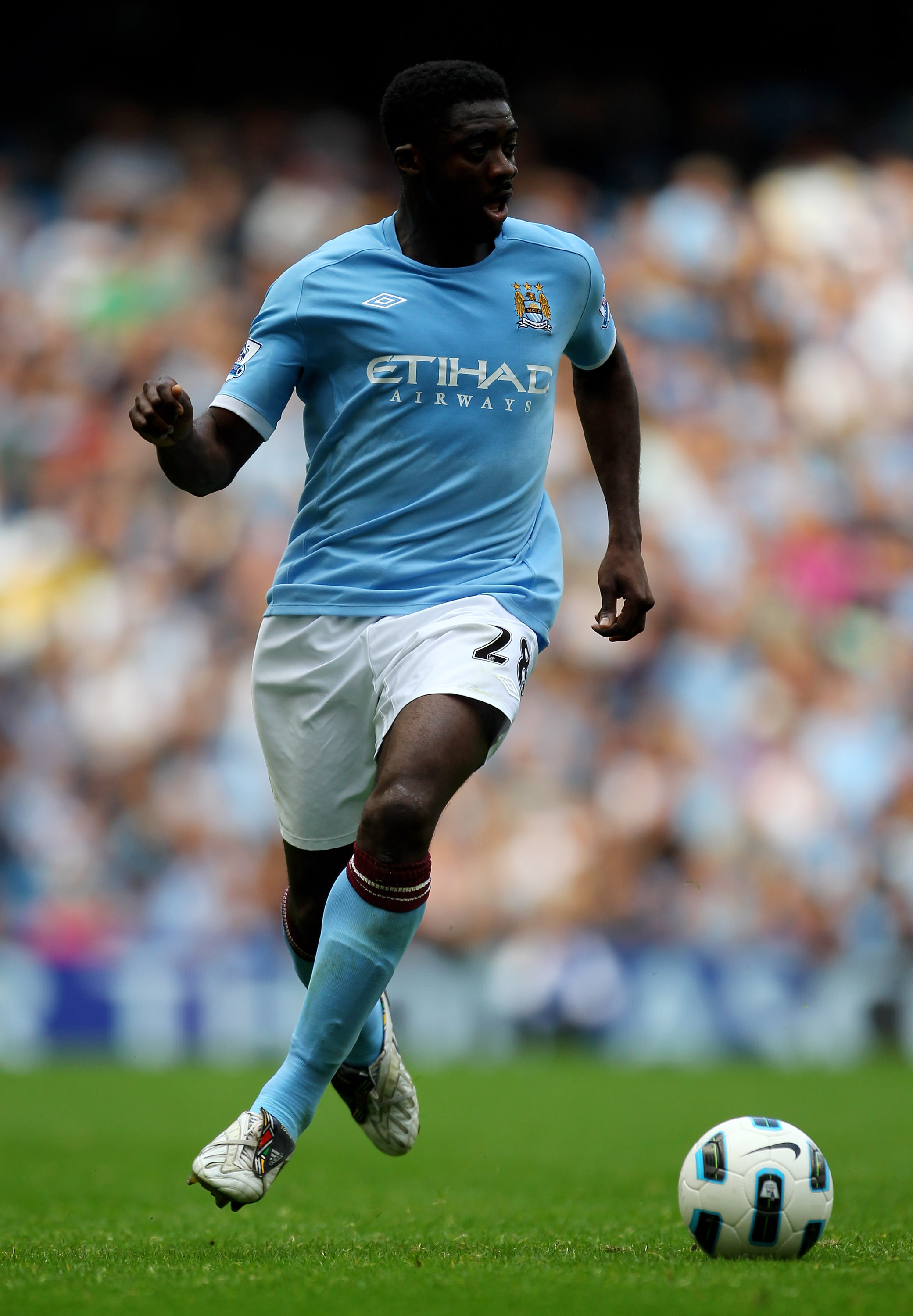 MANCHESTER, ENGLAND - SEPTEMBER 11:  Kolo Toure of Manchester City in action during the Barclays Premier League match between Manchester City and Blackburn Rovers at the City of Manchester Stadium on September 11, 2010 in Manchester, England.  (Photo by A