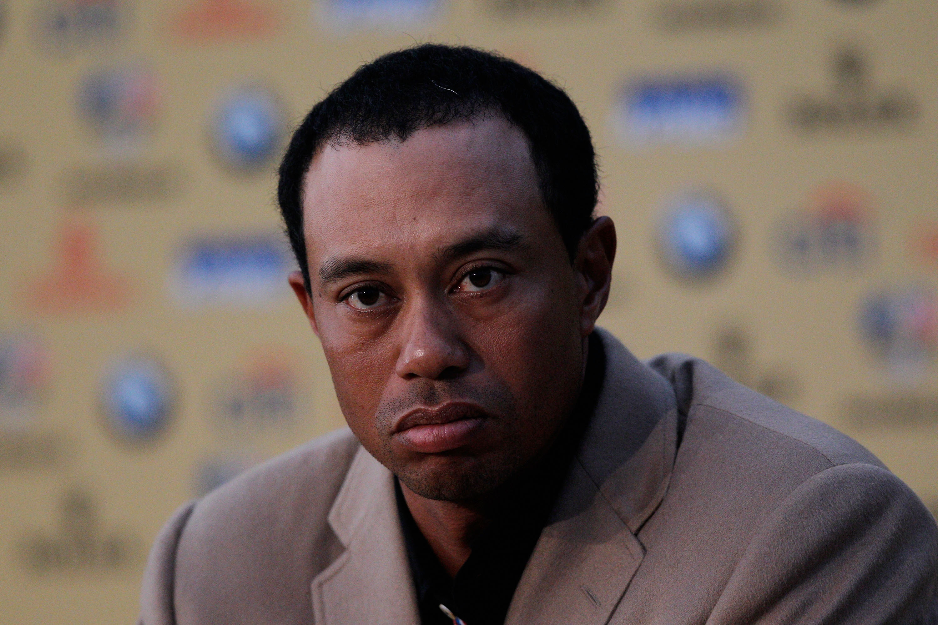 NEWPORT, WALES - OCTOBER 04:  Tiger Woods of Team USA attends a press conference following Europe's 14.5 to 13.5 victory over the USA at the 2010 Ryder Cup at the Celtic Manor Resort on October 4, 2010 in Newport, Wales.  (Photo by Sam Greenwood/Getty Ima