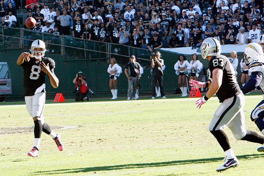 Oakland Raiders quarterback Jason Campbell cites 'bonehead play