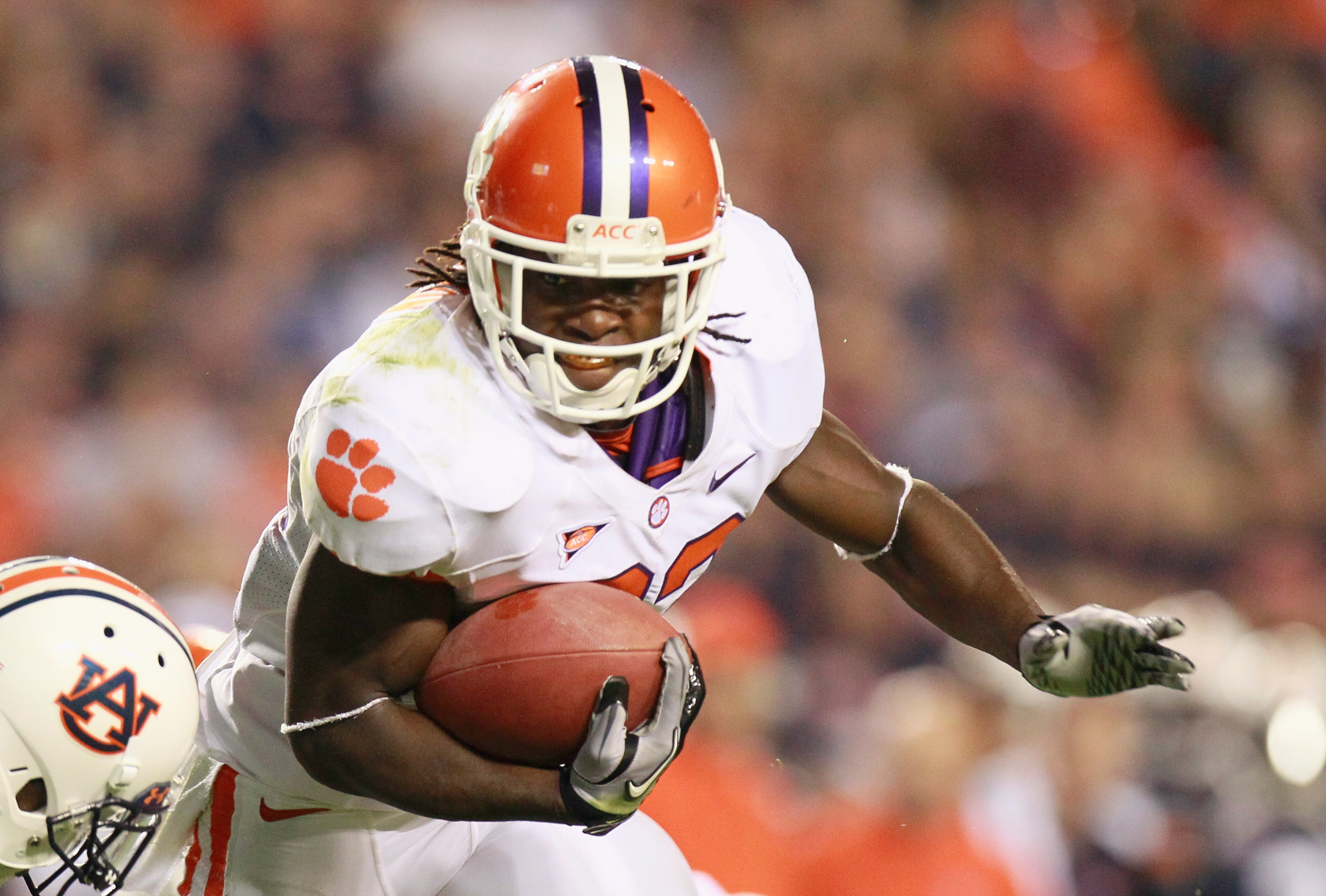 AUBURN, AL - SEPTEMBER 18: Andre Ellington #23 of the Clemson Tigers against the Auburn Tigers at Jordan-Hare Stadium on September 18, 2010 in Auburn, Alabama. (Photo by Kevin C. Cox/Getty Images)