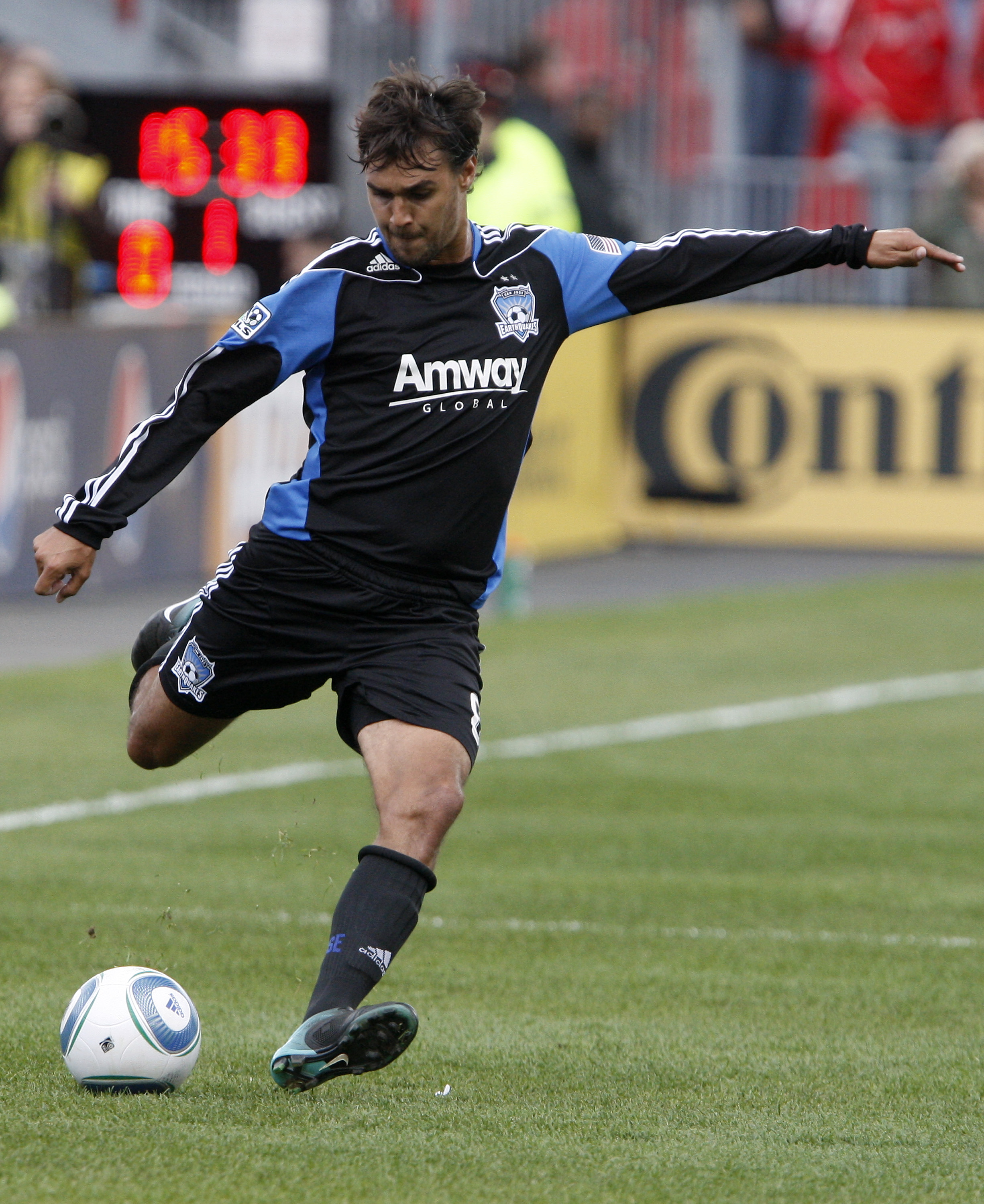TORONTO - SEPTEMBER 25: Chris Wondolowski #8 of San Jose Earthquakes moves the ball during a MLS game against Toronto FC at BMO Field September 25, 2010 in Toronto, Ontario, Canada. (Photo by Abelimages/Getty Images)