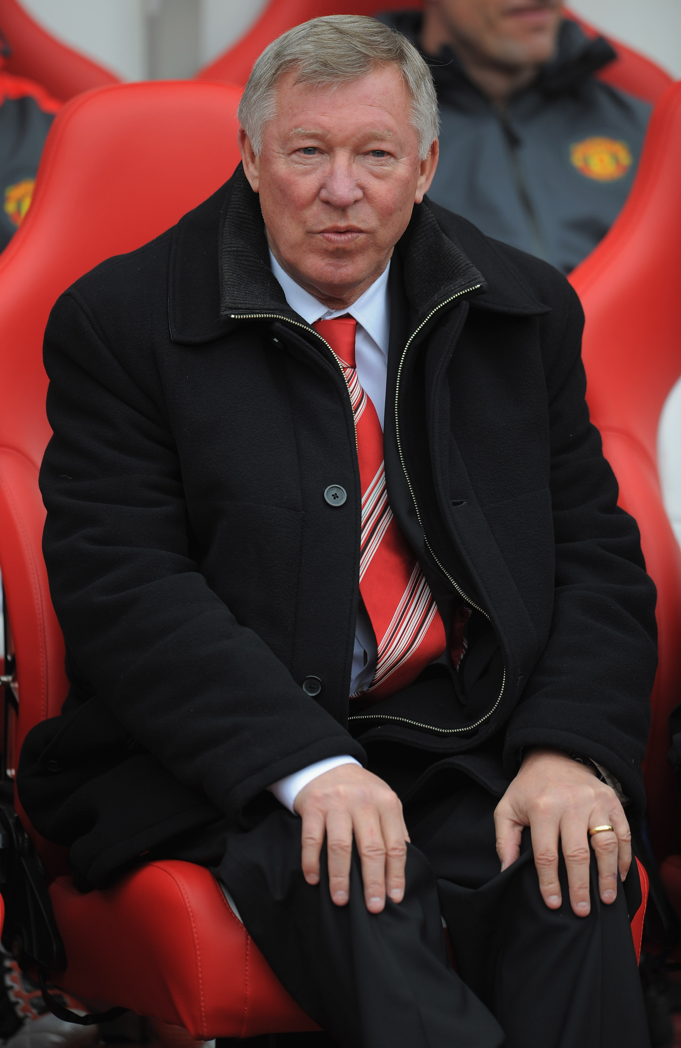 SUNDERLAND, ENGLAND - OCTOBER 02: Manchester United manager Sir Alex Ferguson looks on before the Barclays Premier League match between Sunderland and Manchester United at the Stadium of Light on October 2, 2010 in Sunderland, England.  (Photo by Michael 