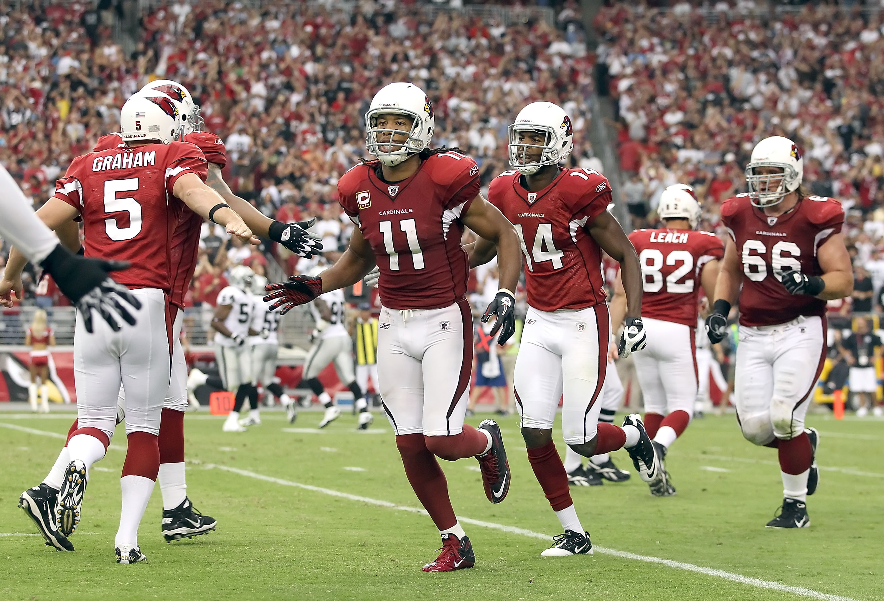 STITCHED Larry Fitzgerald #11 Arizona Cardinals Authentic Reebok Jersey