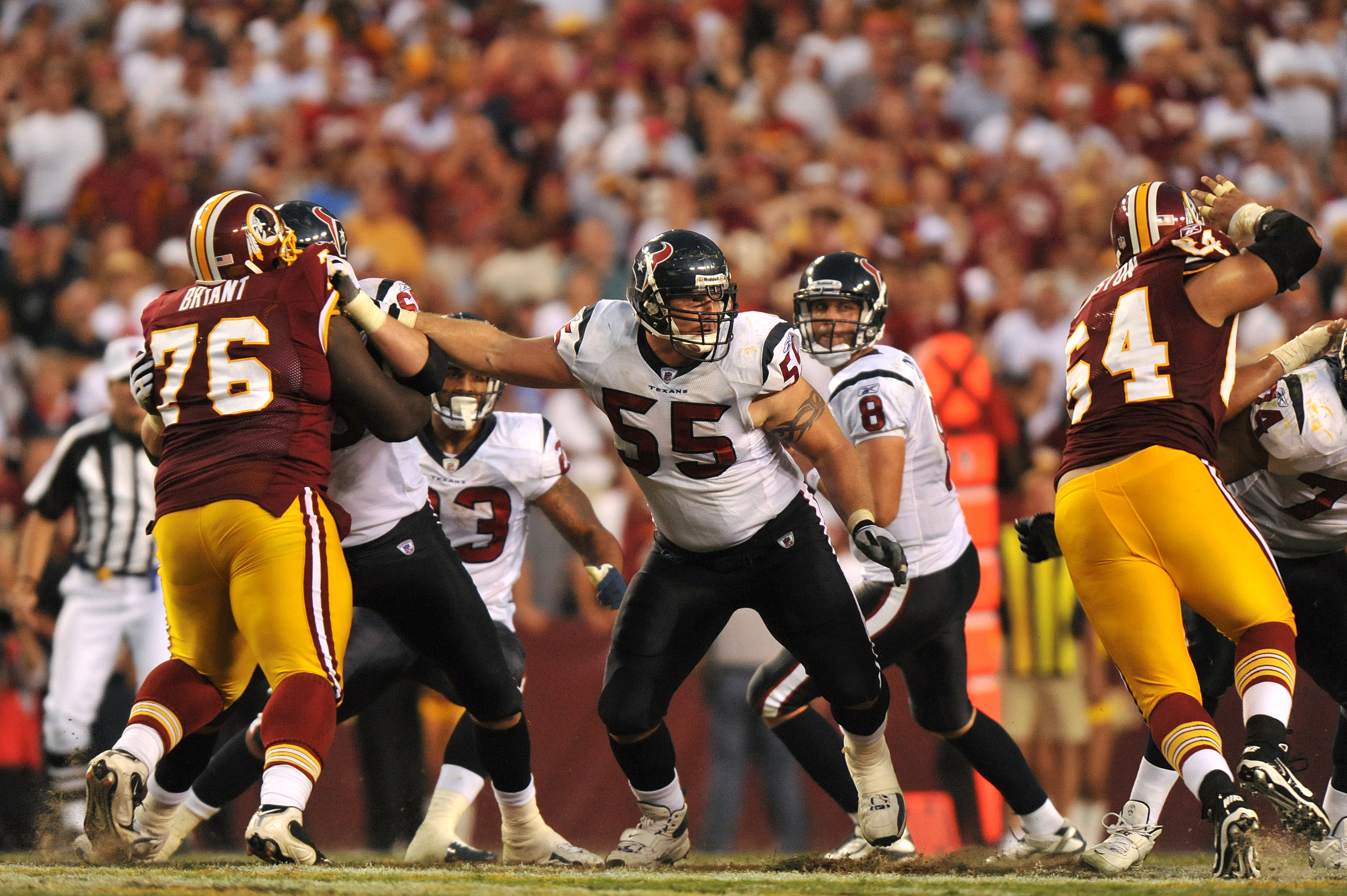 Chris Myers anchors the Houston Texans offensive line.