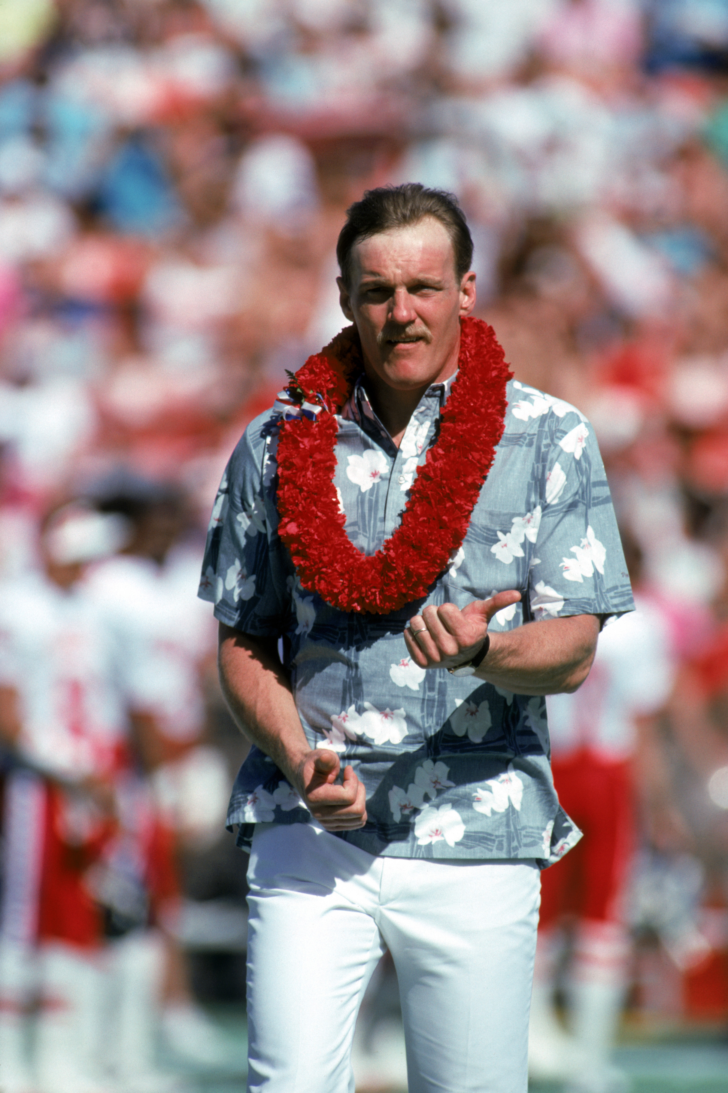 Jack Lambert Accepts An Award At The Pro Bowl In Hawaii