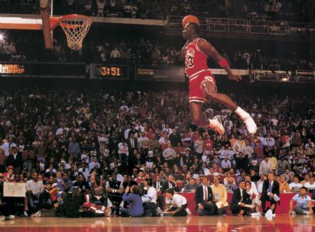 Michael Jordan in the 1988 NBA Slam Dunk Competition