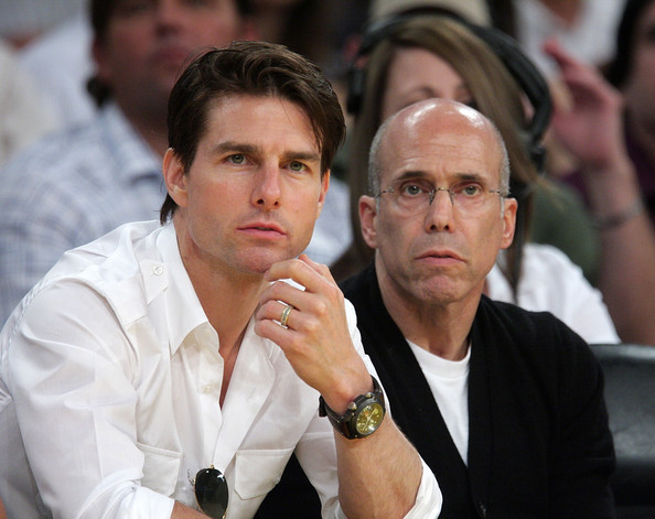 Katzenberg (right) with Tom Cruise