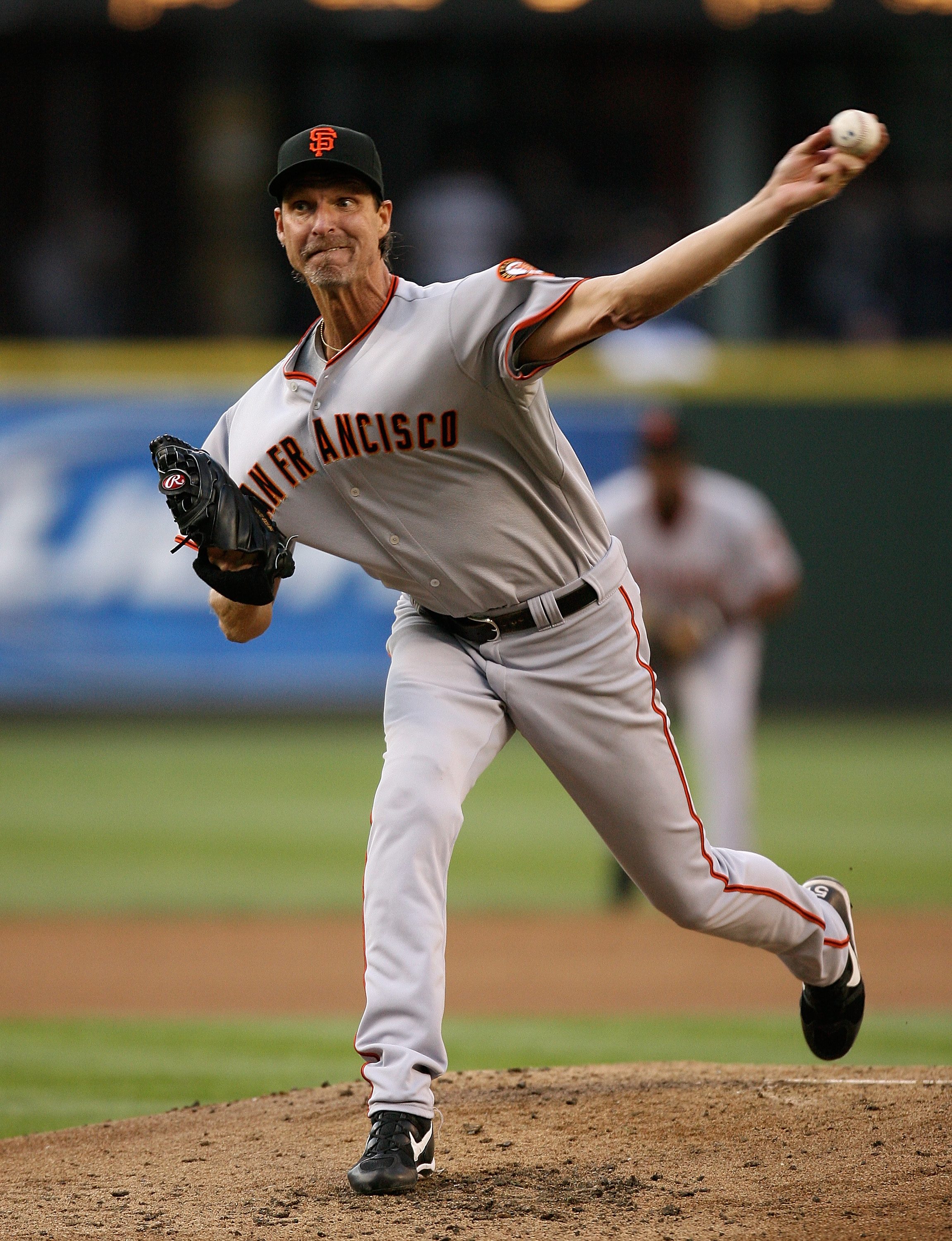 SEATTLE  - MAY 22:  Starter Randy Johnson #51 of the San Francisco Giants pitches against the Seattle Mariners on May 22, 2009 in Seattle, Washington. (Photo by Otto Greule Jr/Getty Images)