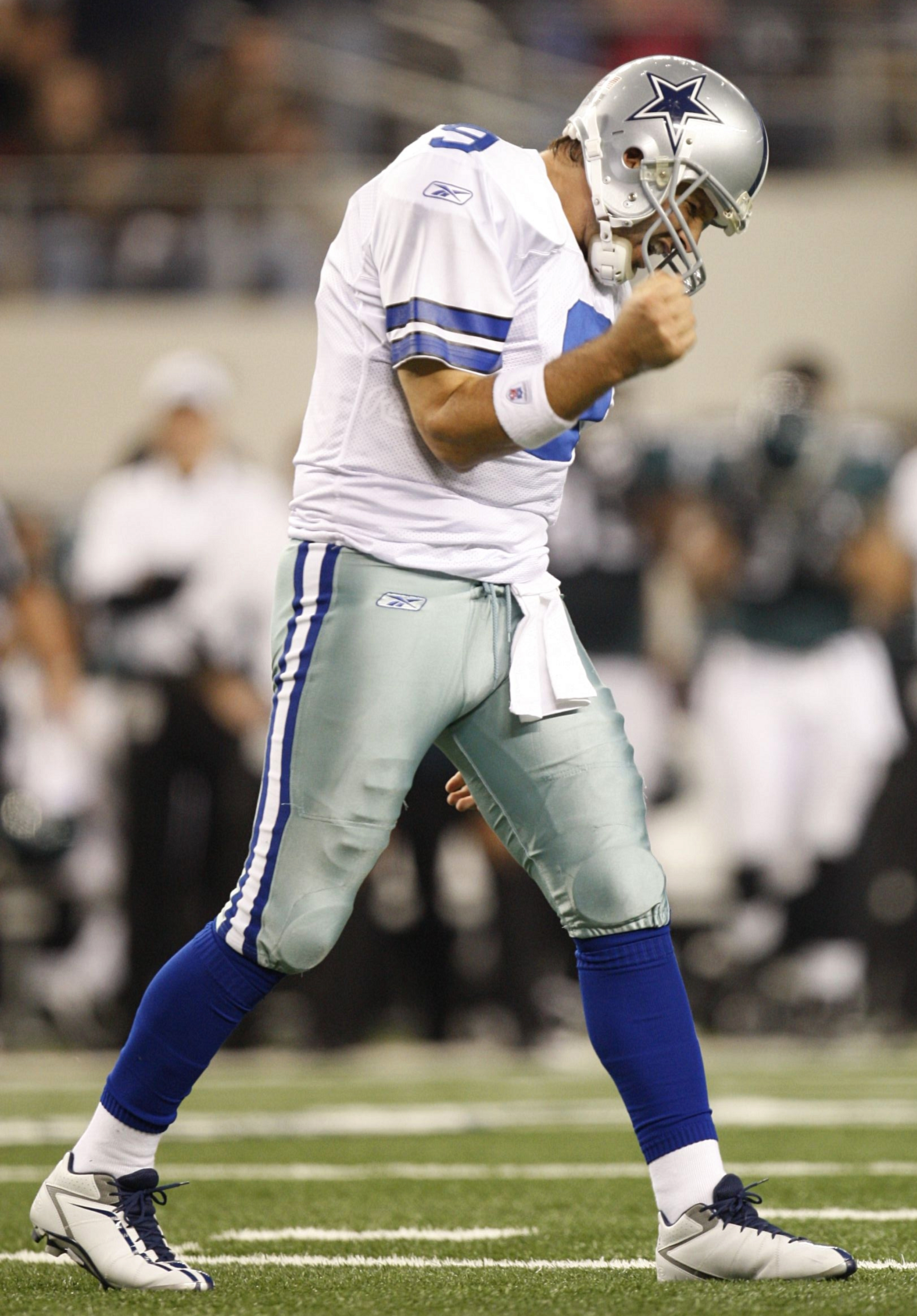 Dallas Cowboys running back Tashard Choice (23) celebrates after a run  against the Philadelphia Eagles in the first quarter of an NFC Wild Card  playoff game at Cowboys Stadium in Arlington, Texas