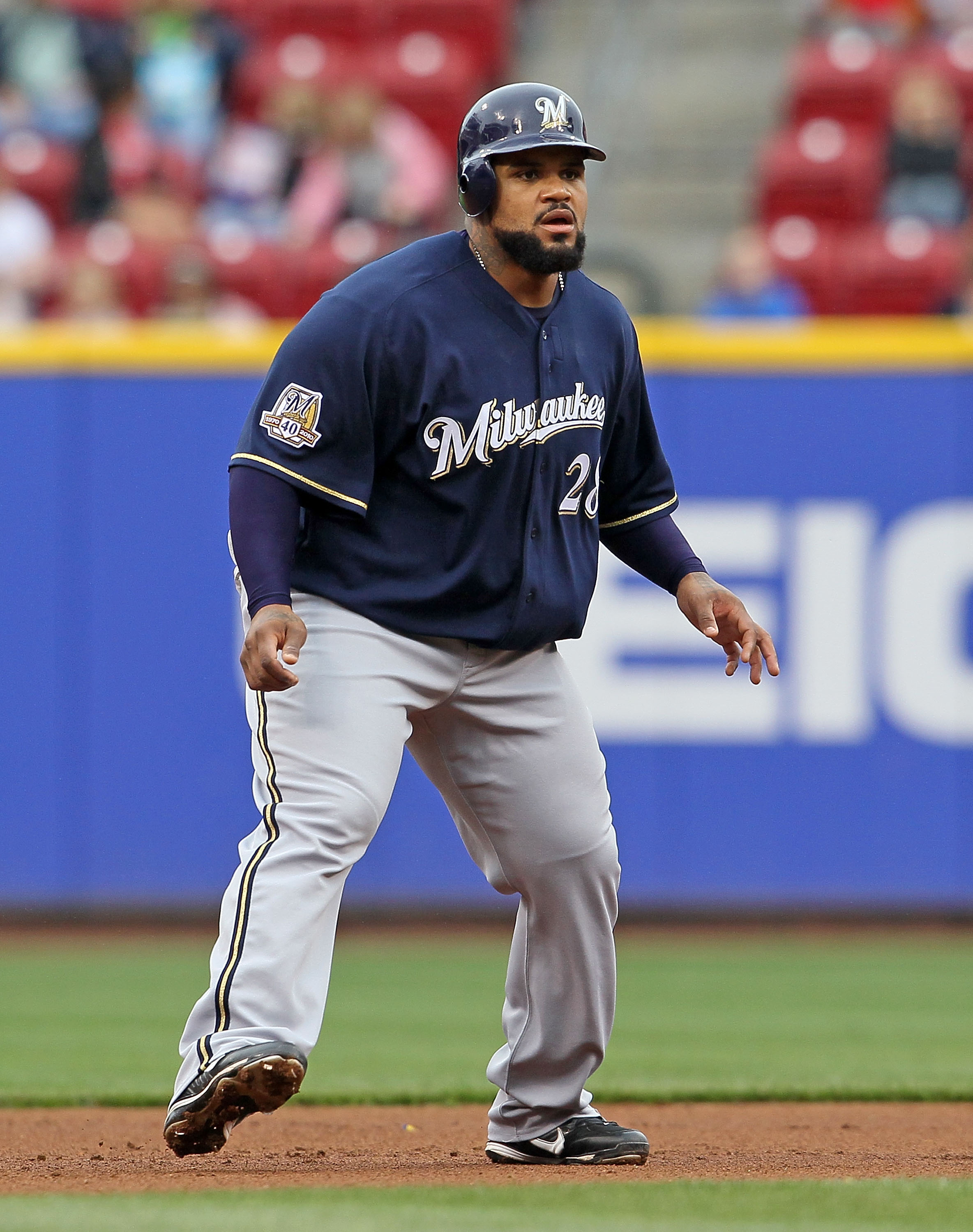 AUTHENTIC PRINCE FIELDER MILWAUKEE BREWERS 40TH ANNIVERSARY