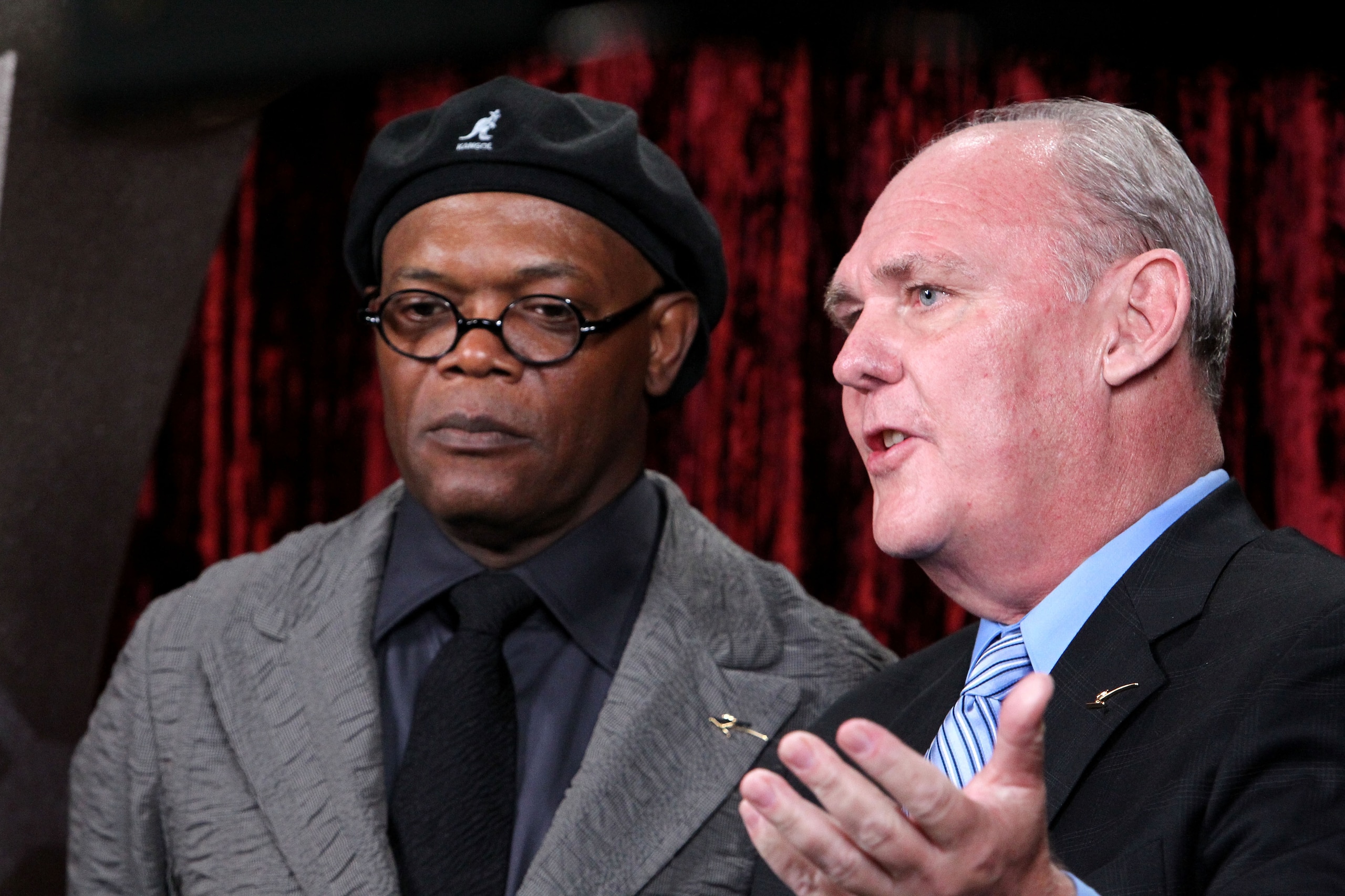 LOS ANGELES, CA - JULY 14:  (L-R) Actor Samuel L. Jackson and Denver Nuggets head coach George Karl backstage during the 2010 ESPY Awards at Nokia Theatre L.A. Live on July 14, 2010 in Los Angeles, California.  (Photo by Alexandra Wyman/Getty Images for E