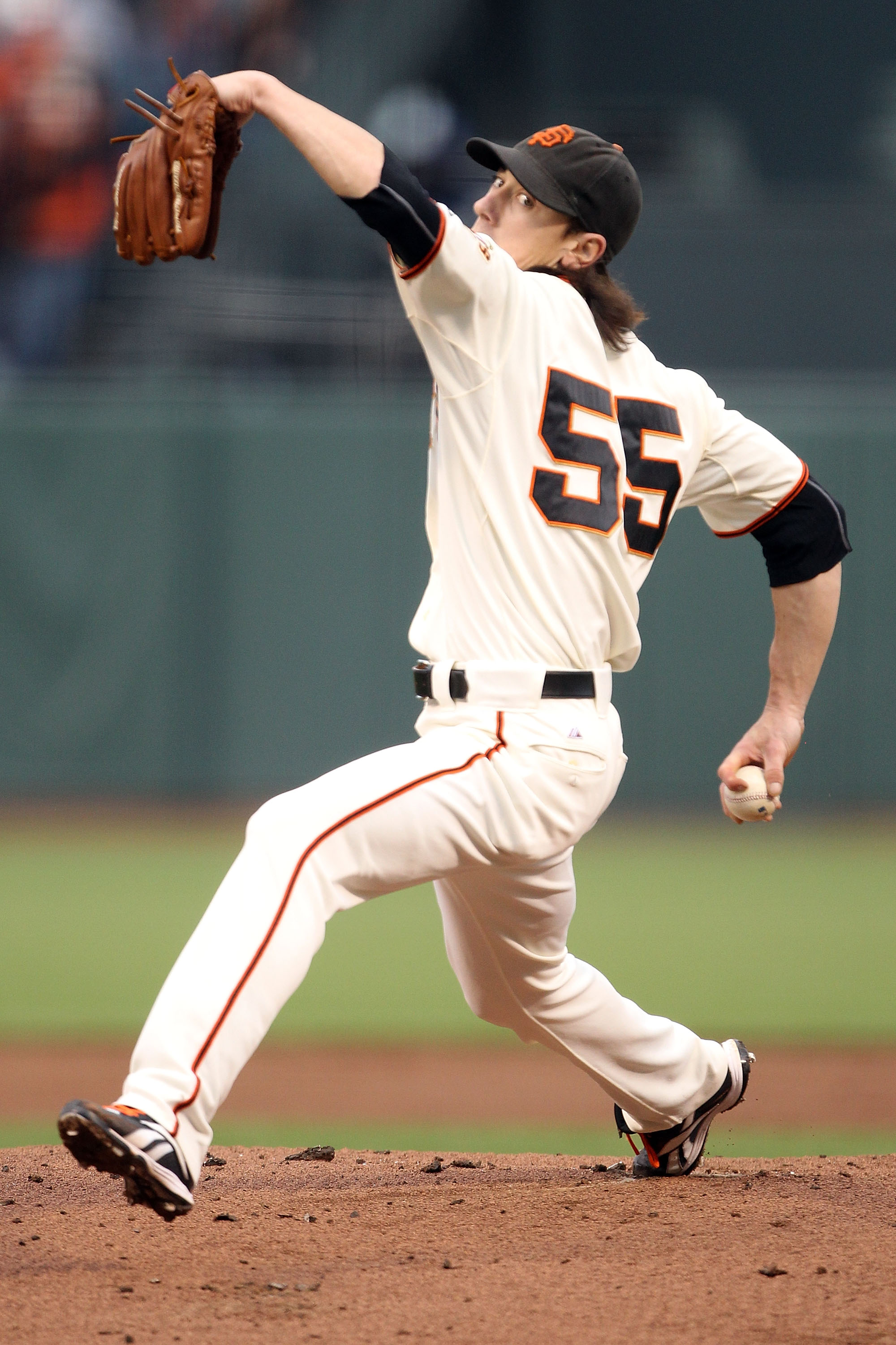 World Series 2010 Game One, Tim Lincecum does his pre-game …