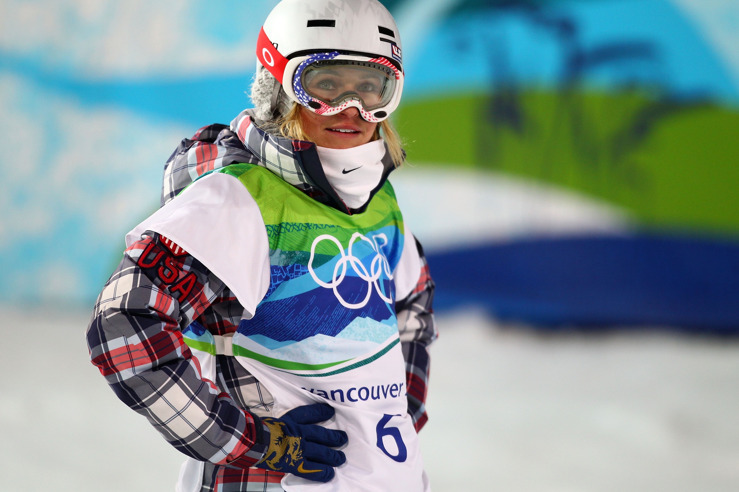 VANCOUVER, BC - FEBRUARY 18:  Gretchen Bleiler of the United States looks on during the women's snowboard halfpipe final on day seven of the Vancouver 2010 Winter Olympics at Cypress Snowboard & Ski-Cross Stadium on February 18, 2010 in Vancouver, Canada.