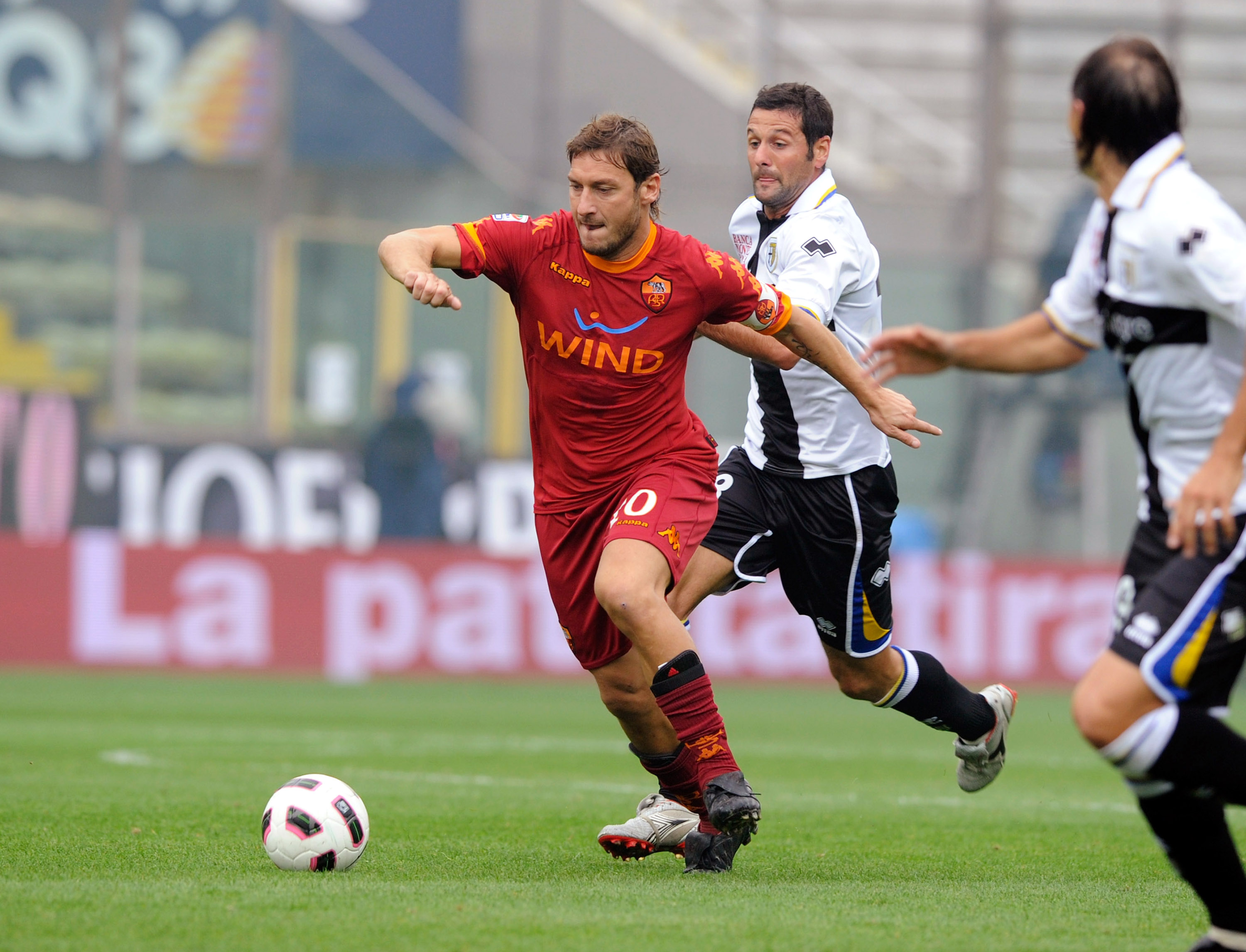 Francesco Totti could not lead Roma to victory against Parma.