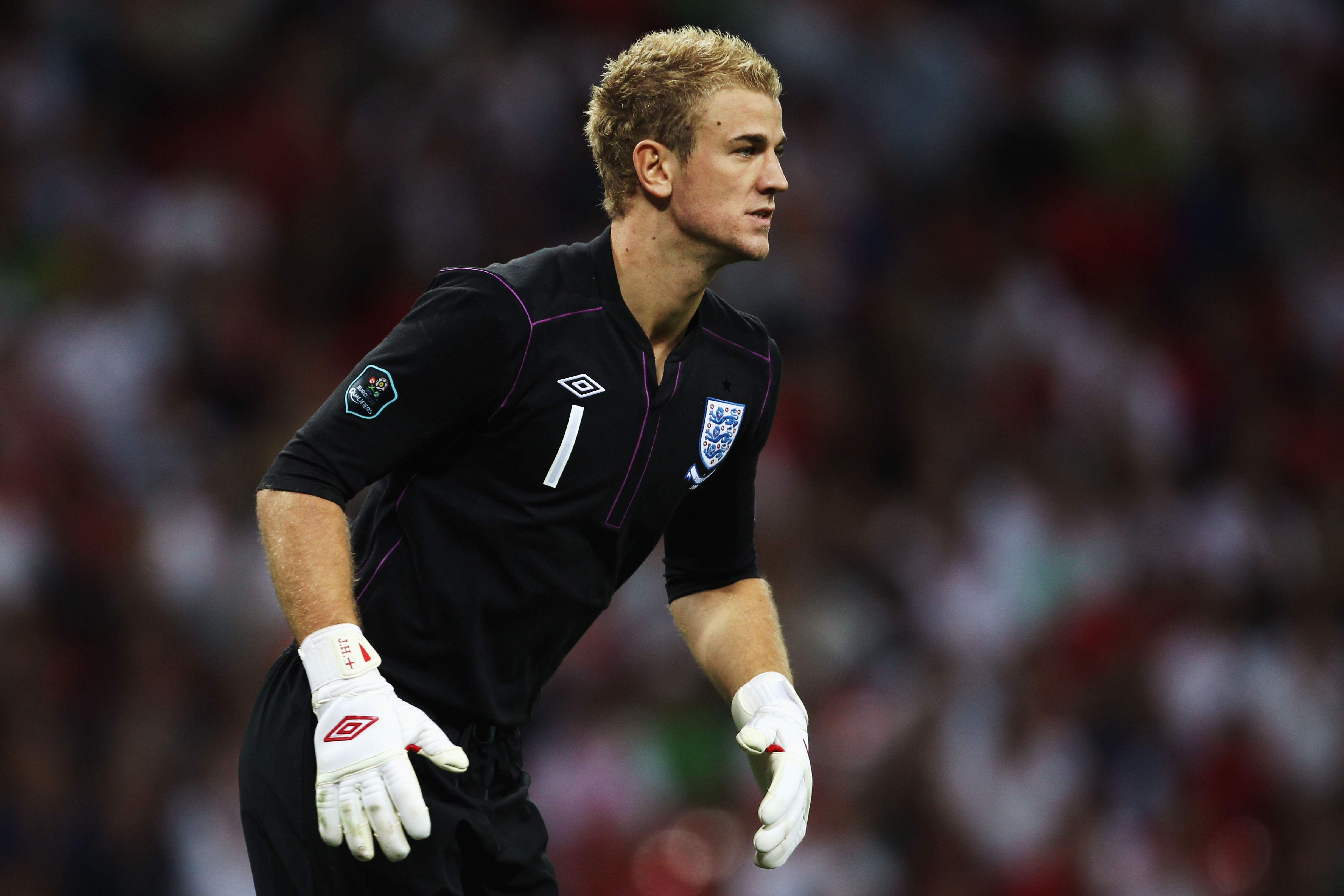 LONDON, ENGLAND - SEPTEMBER 03:  Joe Hart the England goalkeeper is seen during the UEFA EURO 2012 Group G Qualifying match between England and Bulgaria at Wembley Stadium on September 3, 2010 in London, England.  (Photo by Bryn Lennon/Getty Images)