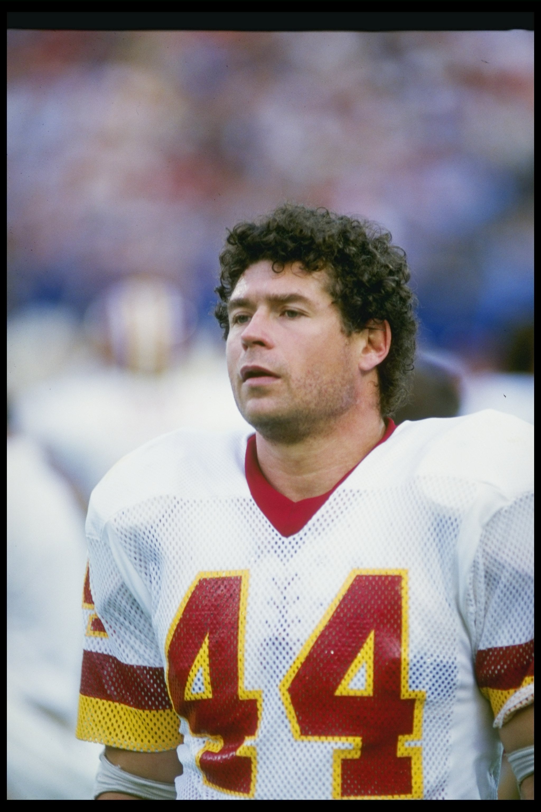 Washington Redskins full back John Riggins (44) runs over