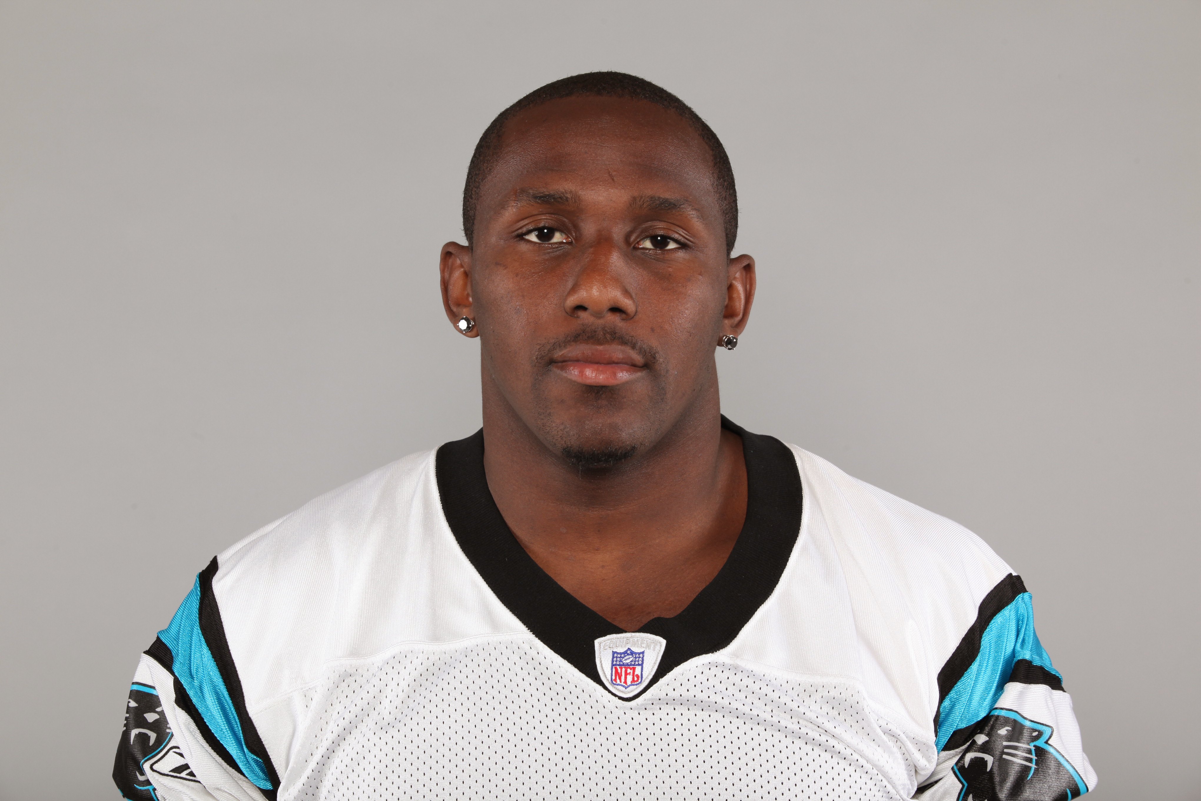 CHARLOTTE, NC - 2009:  Thomas Davis of the Carolina Panthers poses for his 2009 NFL headshot at photo day in Charlotte, North Carolina. (Photo by NFL Photos)