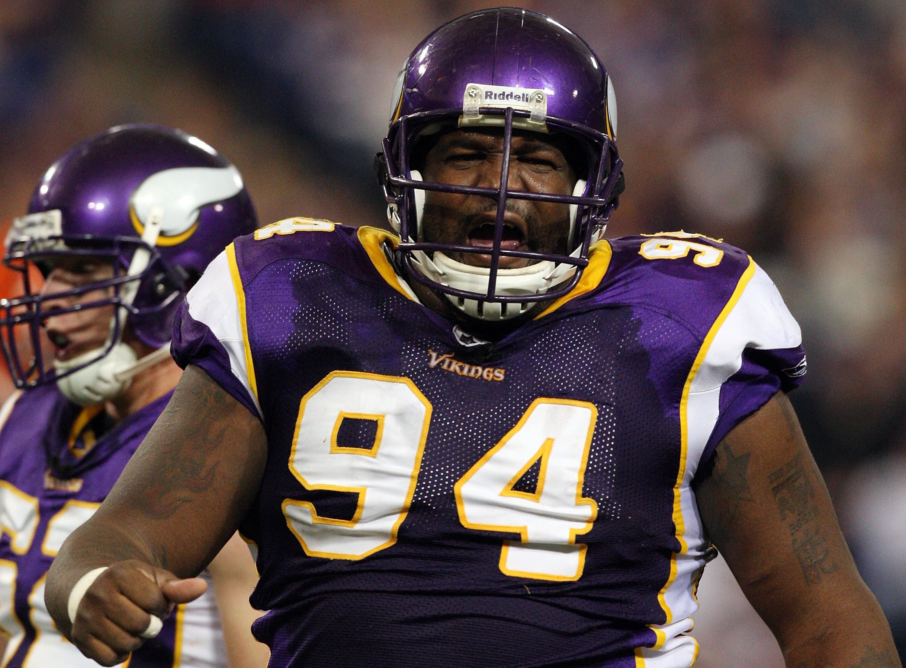 MINNEAPOLIS, MN - DECEMBER 13:  Pat Williams #94 of the Minnesota Vikings looks on against the Cincinnati Bengals on December 13, 2009 at Hubert H. Humphrey Metrodome in Minneapolis, Minnesota. The Vikings defeated the Bengals 30-10.  (Photo by Jim McIsaa