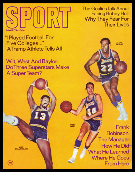 Los Angeles Lakers 1968 Elgin Baylor and Jerry West NBA 