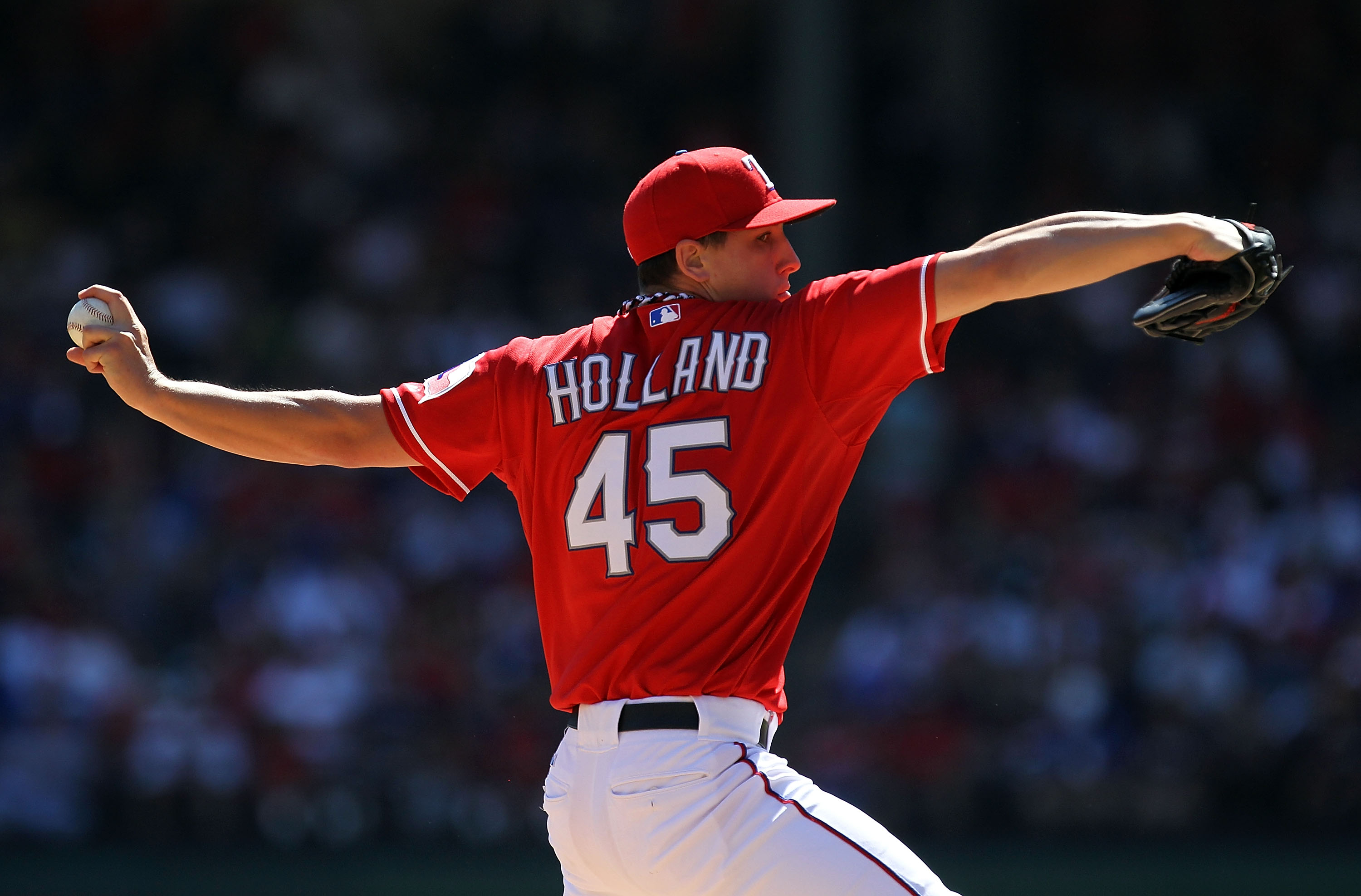 Rangers fans reminiscent of past glories after first pitch by Ian Kinsler  was caught by Derek Holland - Bro still got arm on point.